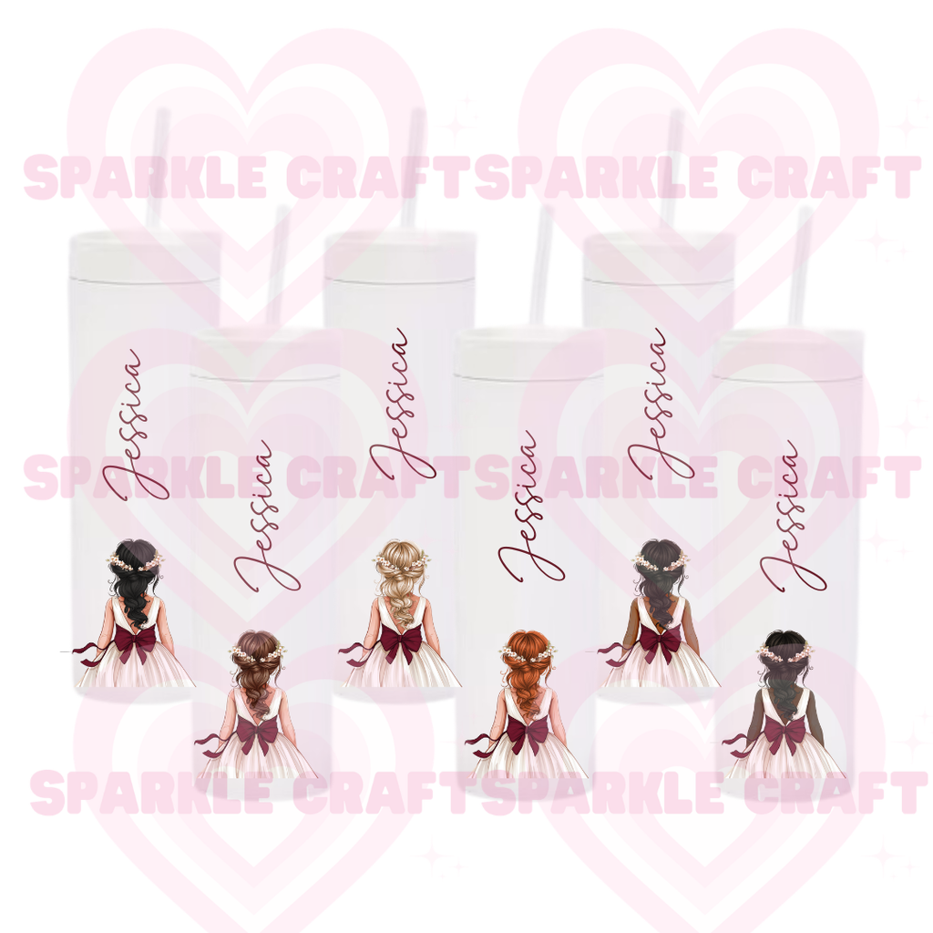 Burgundy Bow - Flower Girl Decal