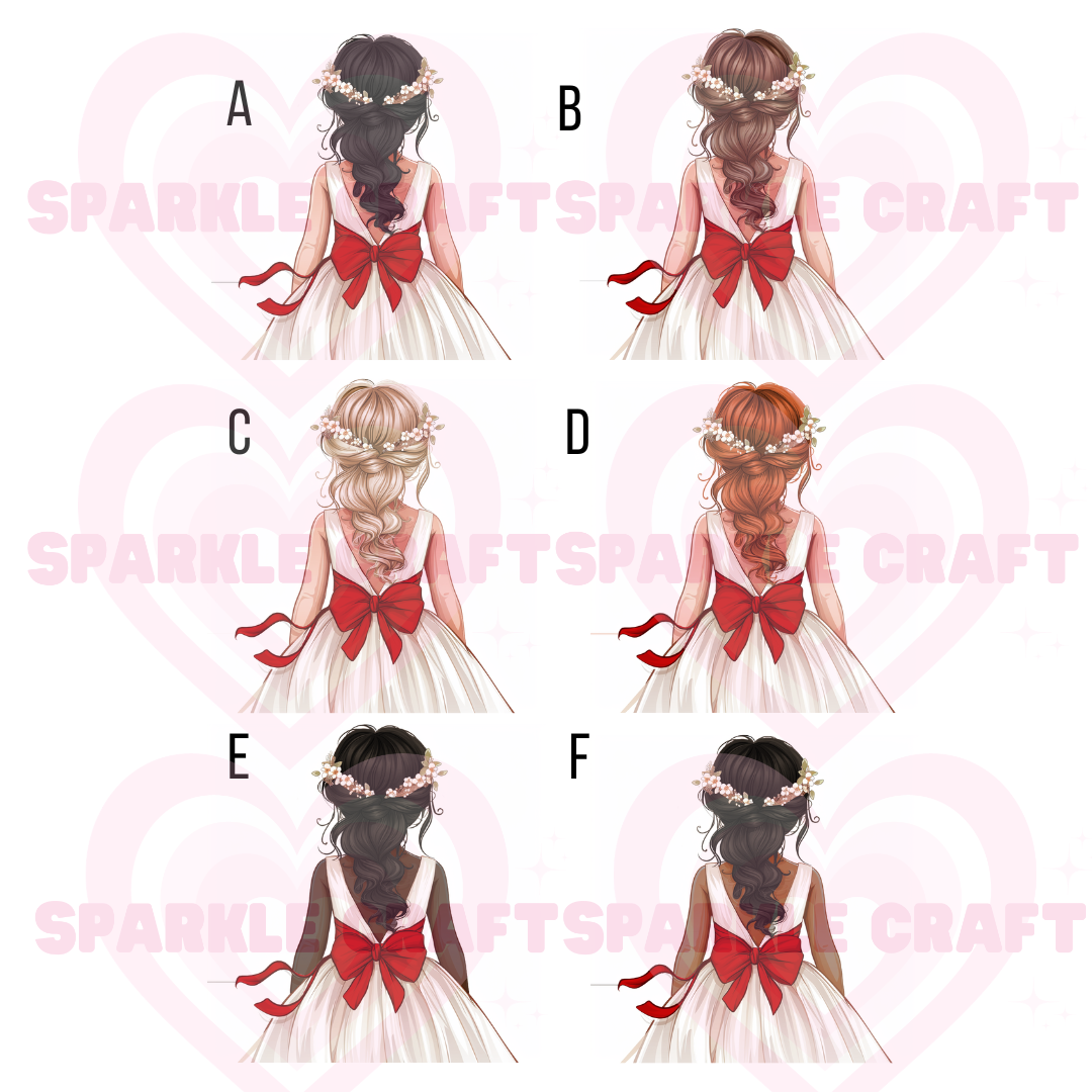 Red Bow - Flower Girl Decal