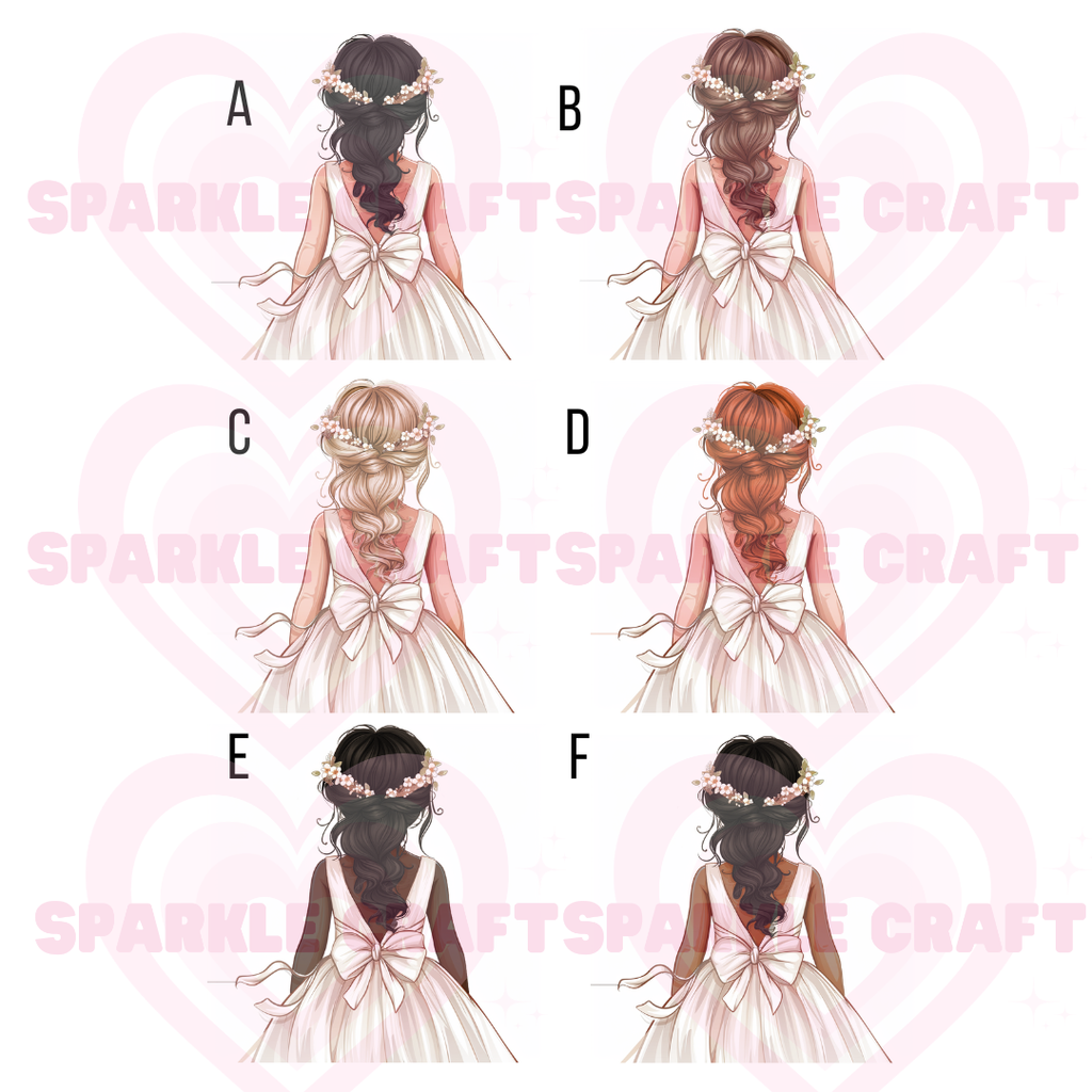 Plain Bow - Flower Girl Decal