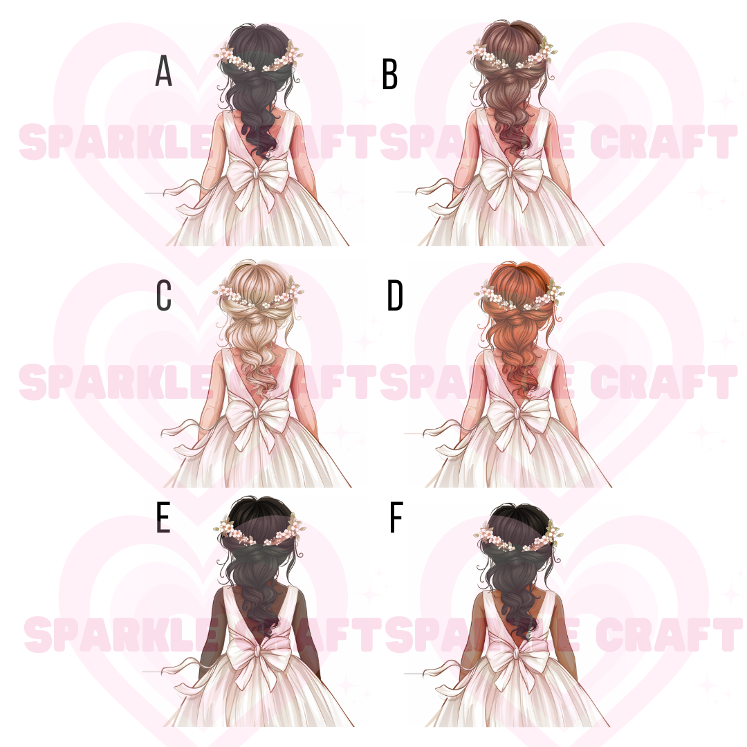 Plain Bow - Flower Girl Decal