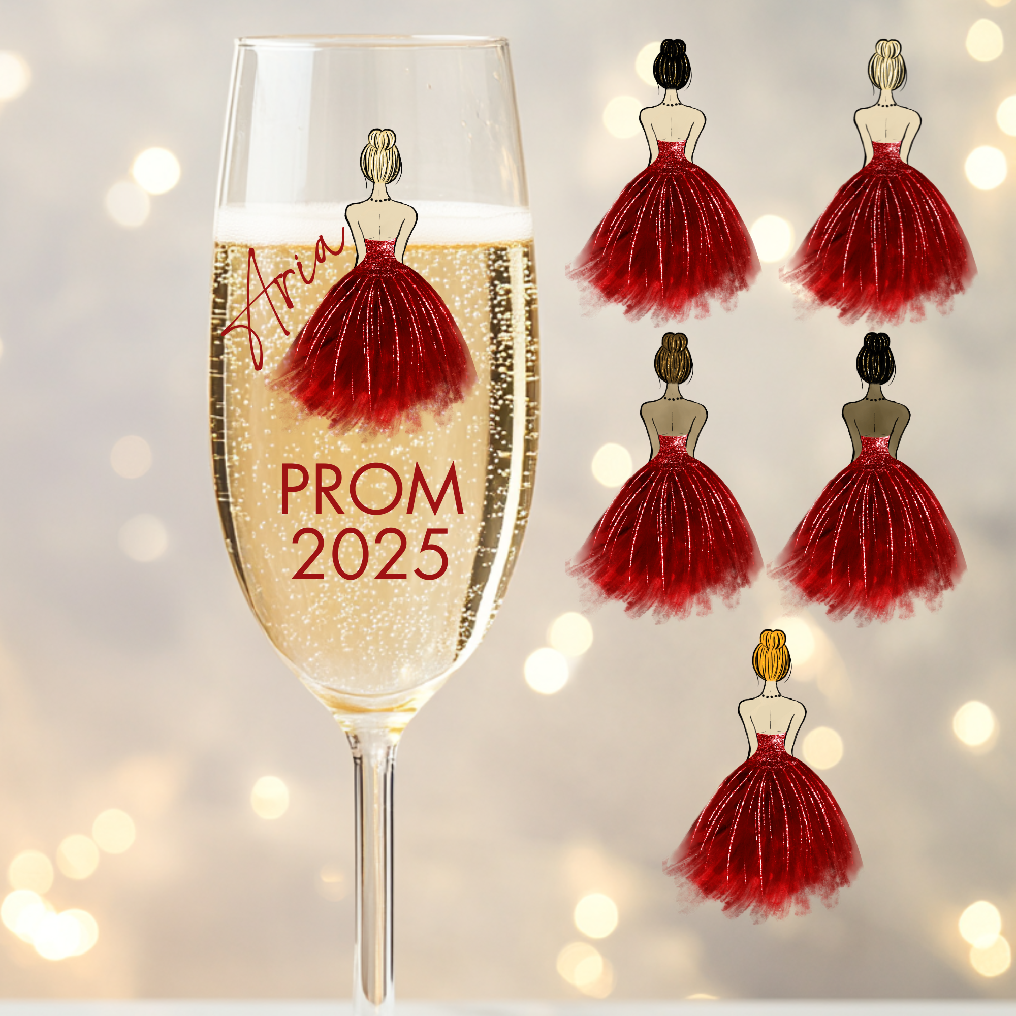 UVDTF - Prom Dress Red