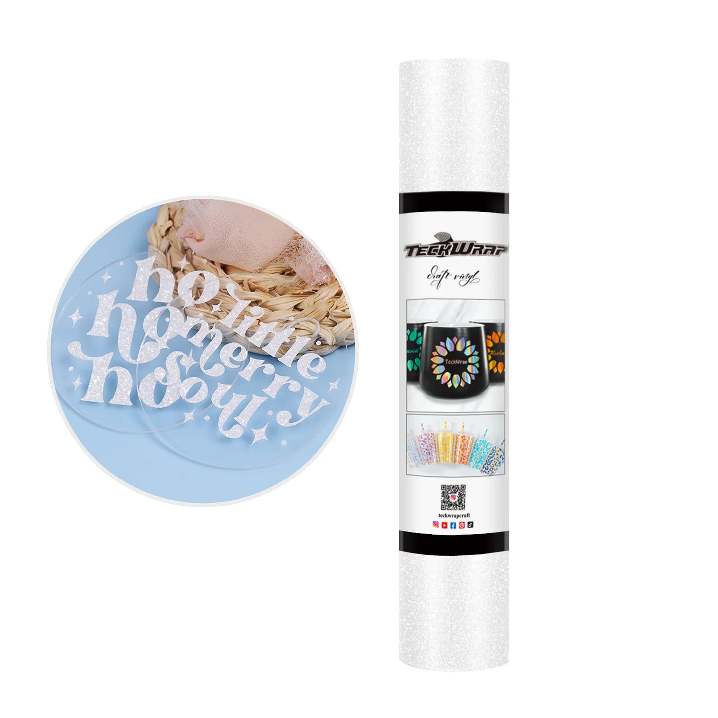 Teckwrap Burst Glitter White