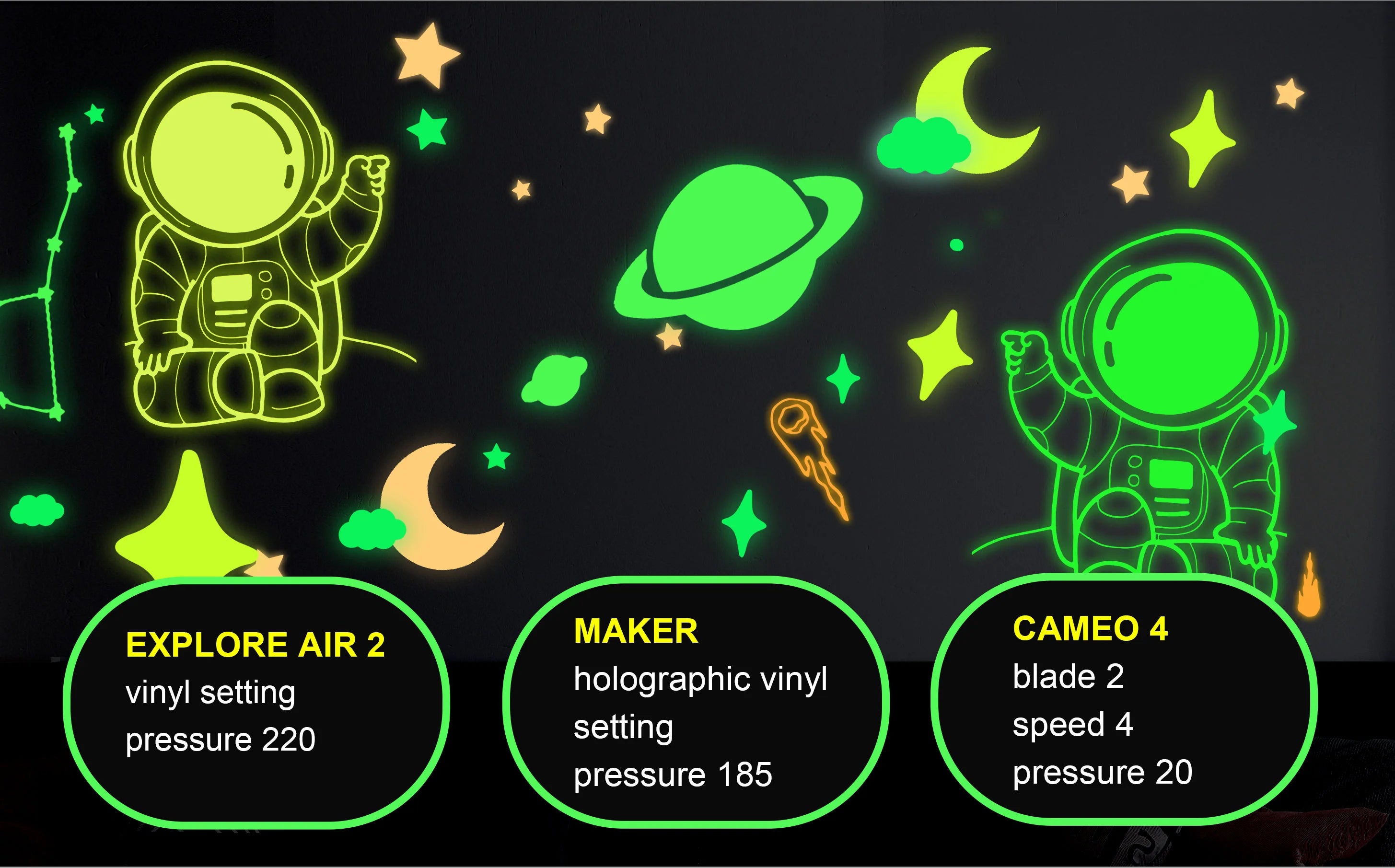 Teckwrap Glow in the Dark Craft Vinyl - Pink