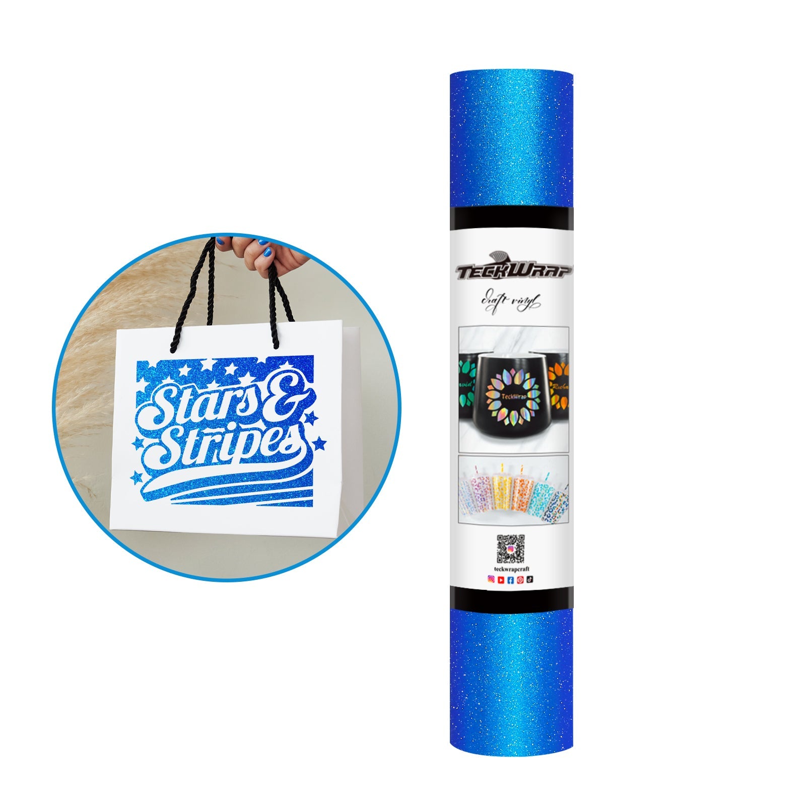 Teckwrap Glitter - Bright Blue