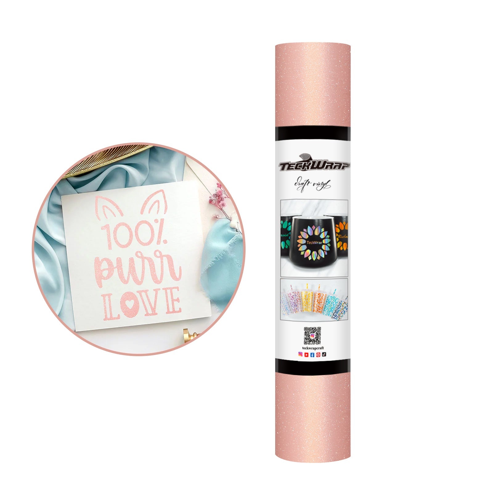 Teckwrap Glitter - Champagne Pink