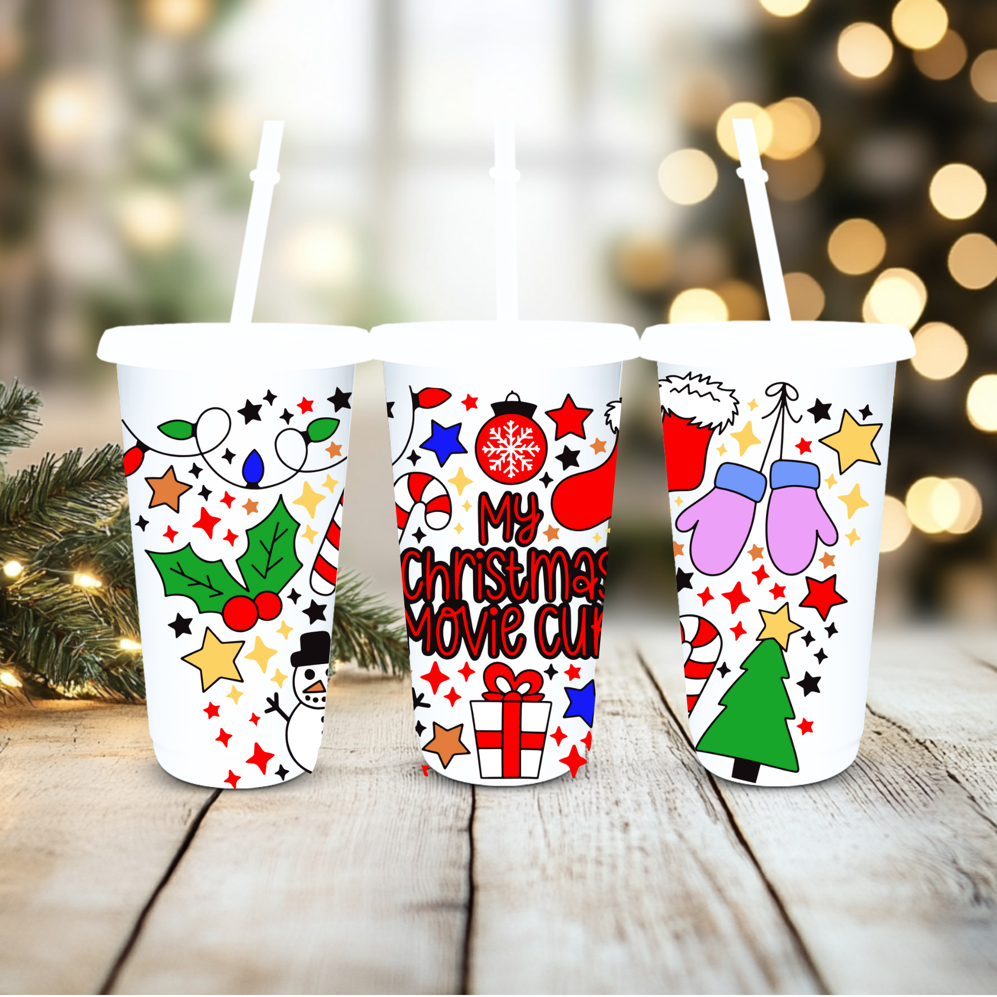 UVDTF Cold Cup Wrap - My Christmas Movie Cup