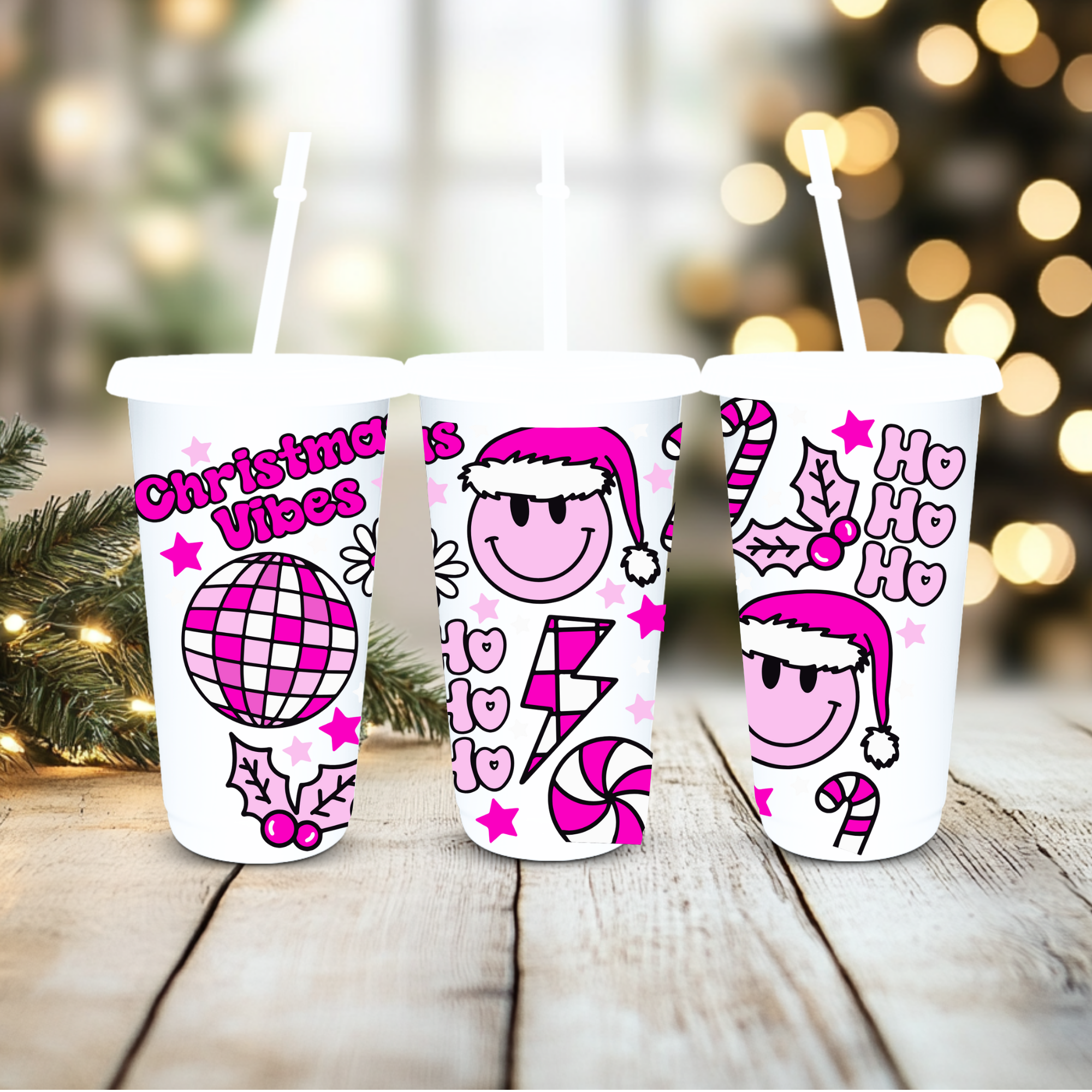 UVDTF Cold Cup Wrap - Christmas Vibes