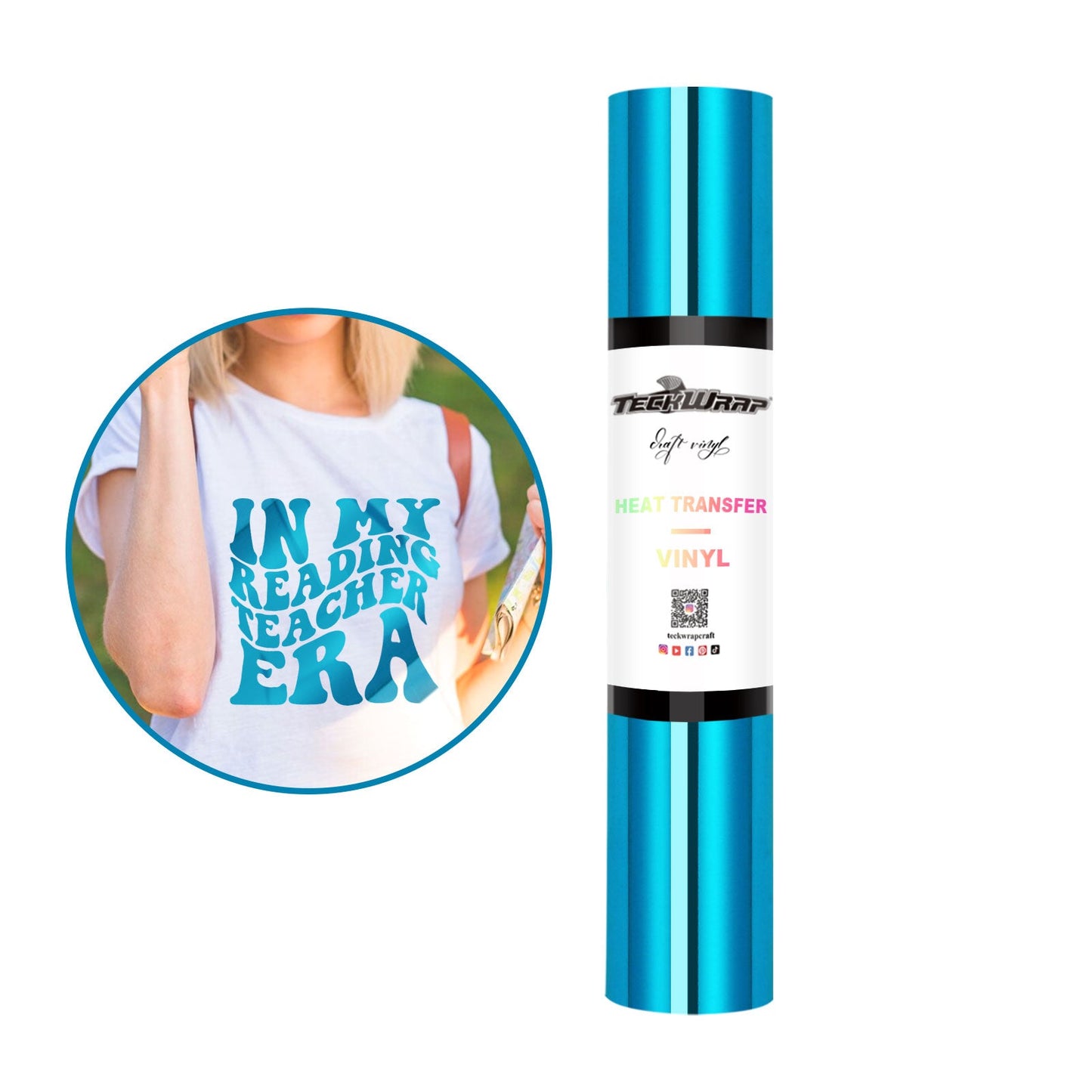 Teckwrap HTV Metallic Chrome - Cool Blue