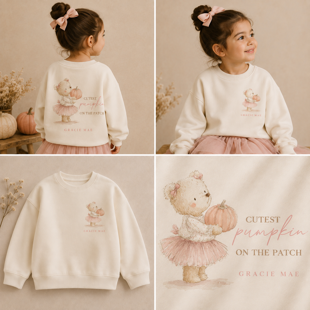 DTF - Cutest Pumpkin on the Patch (Pink Bear)