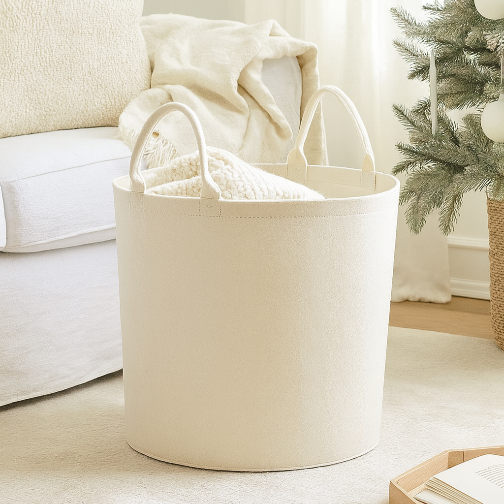Felt Trug Soft White