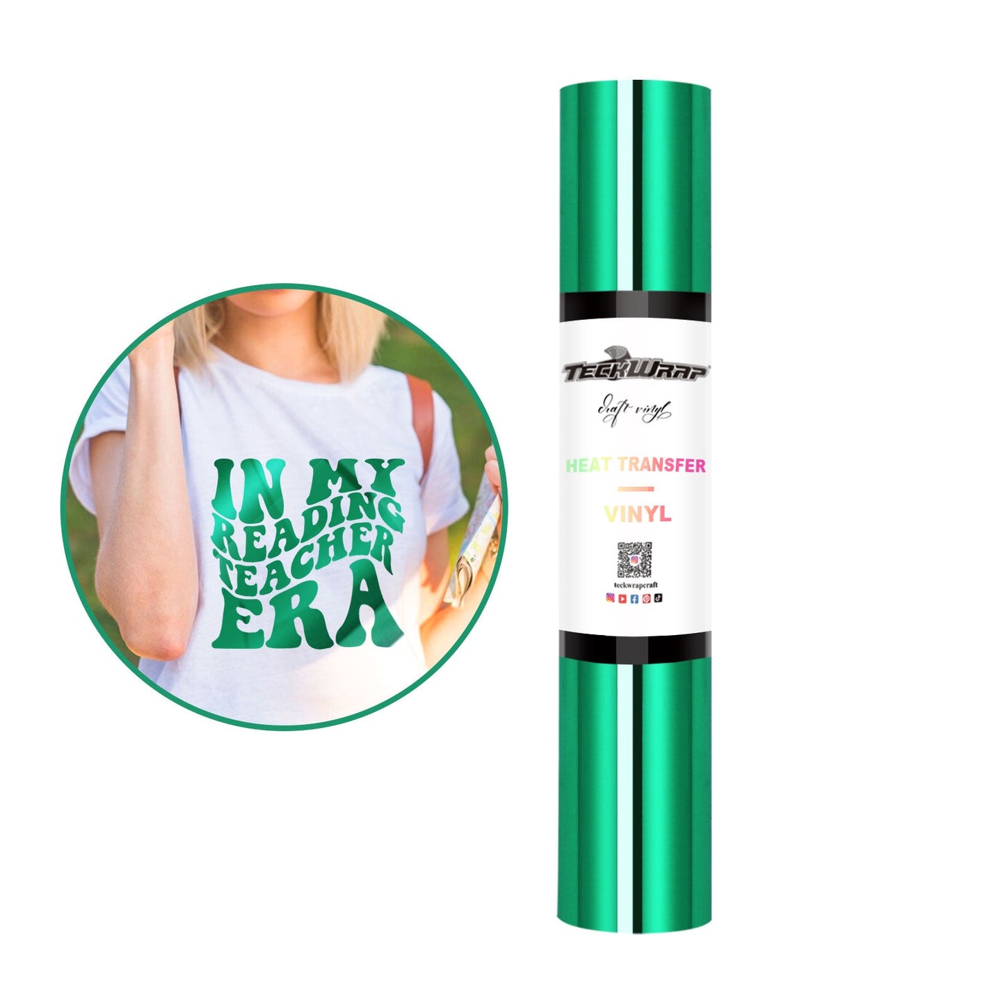 Teckwrap HTV Metallic Chrome - Emerald Green