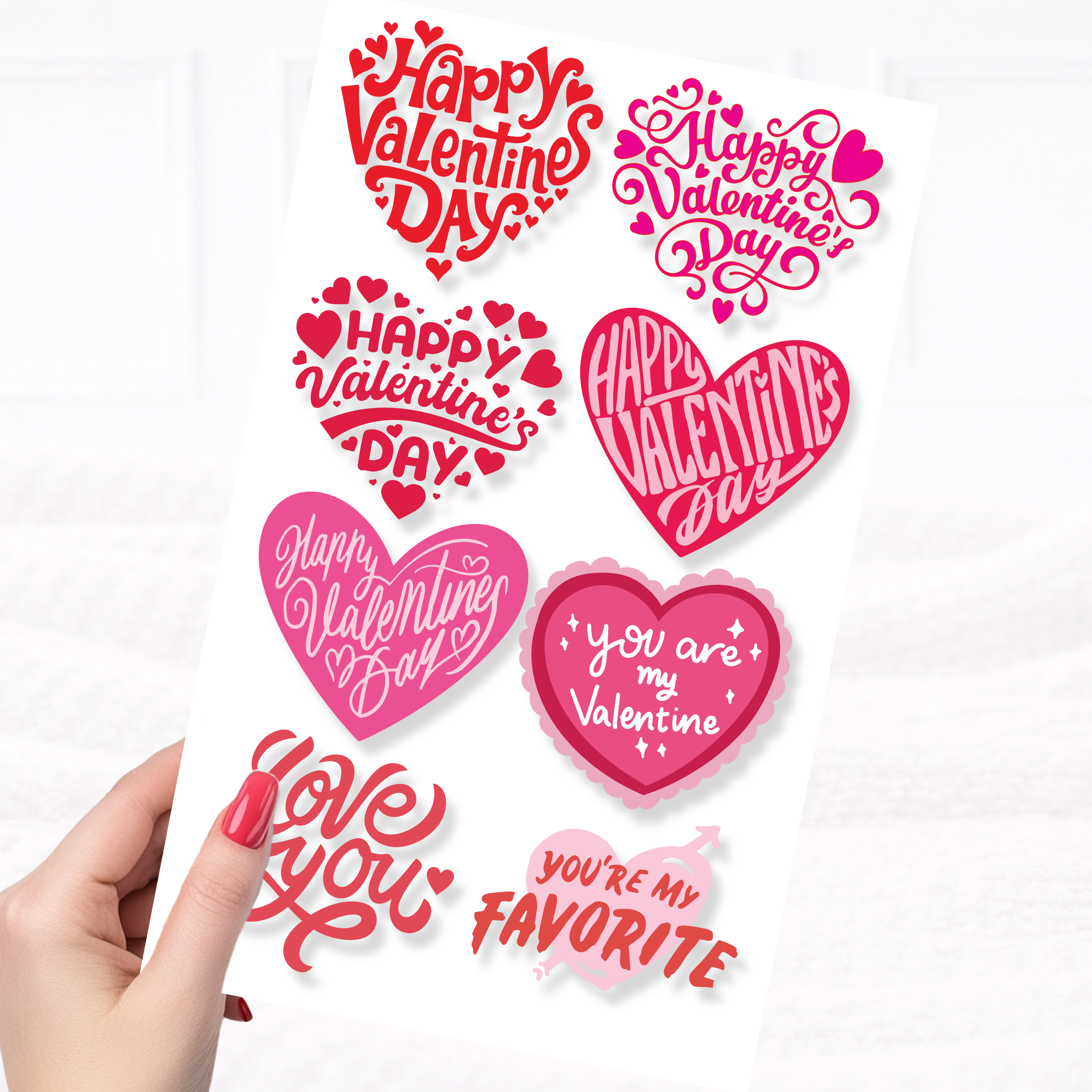 UVDTF - Valentines Vase Decals