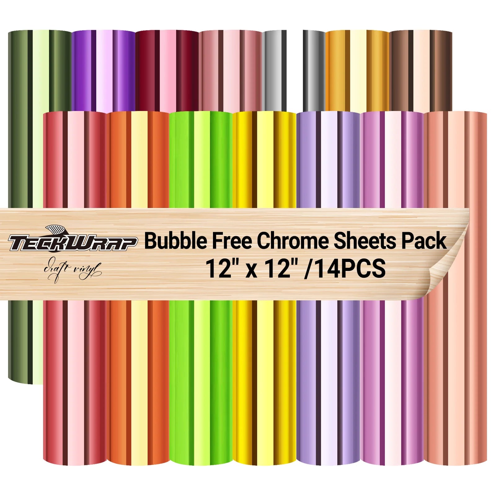 Teckwrap Bubble Free Mirror Chrome Sheet Pack