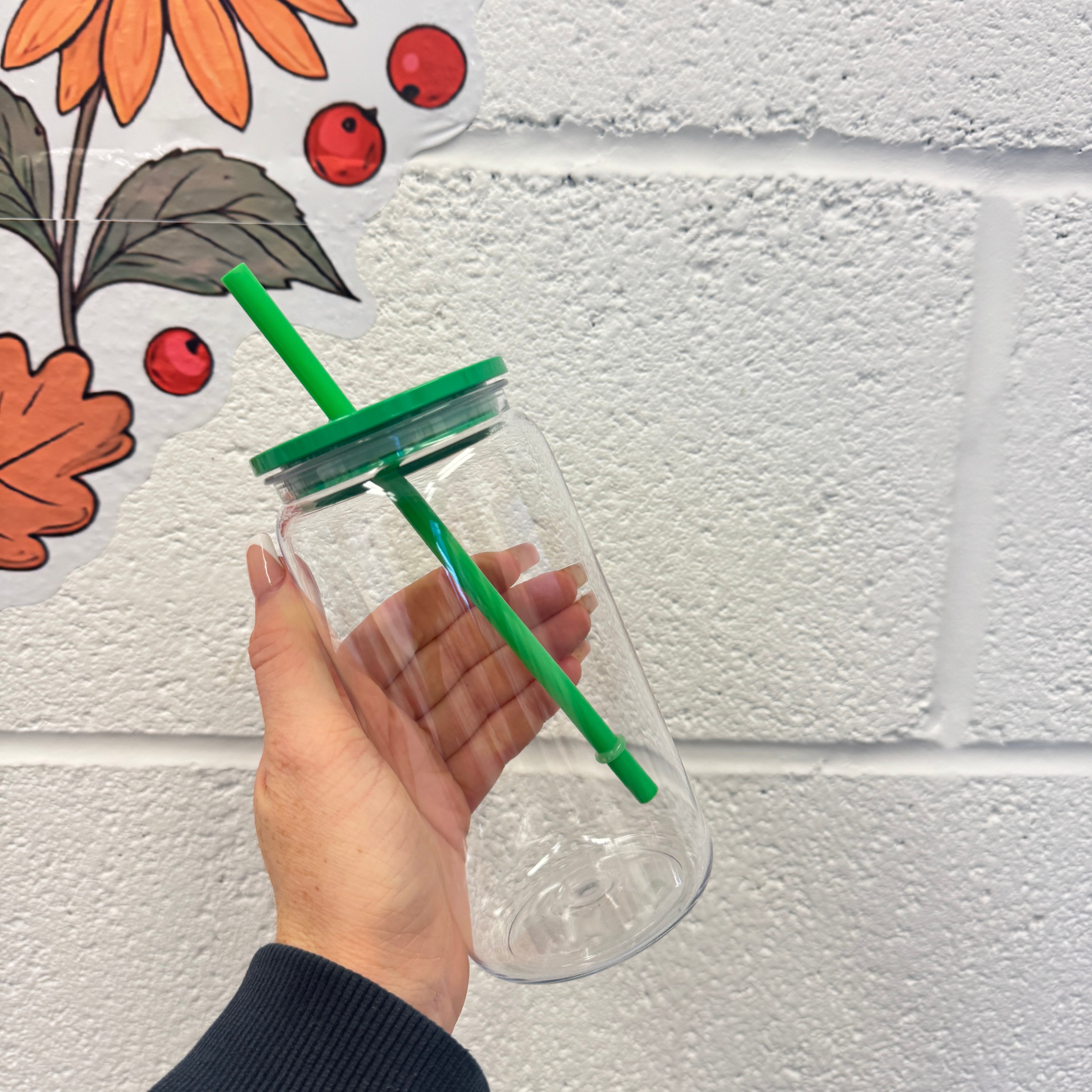 Plastic Can Libby with Coloured Lids (libby)