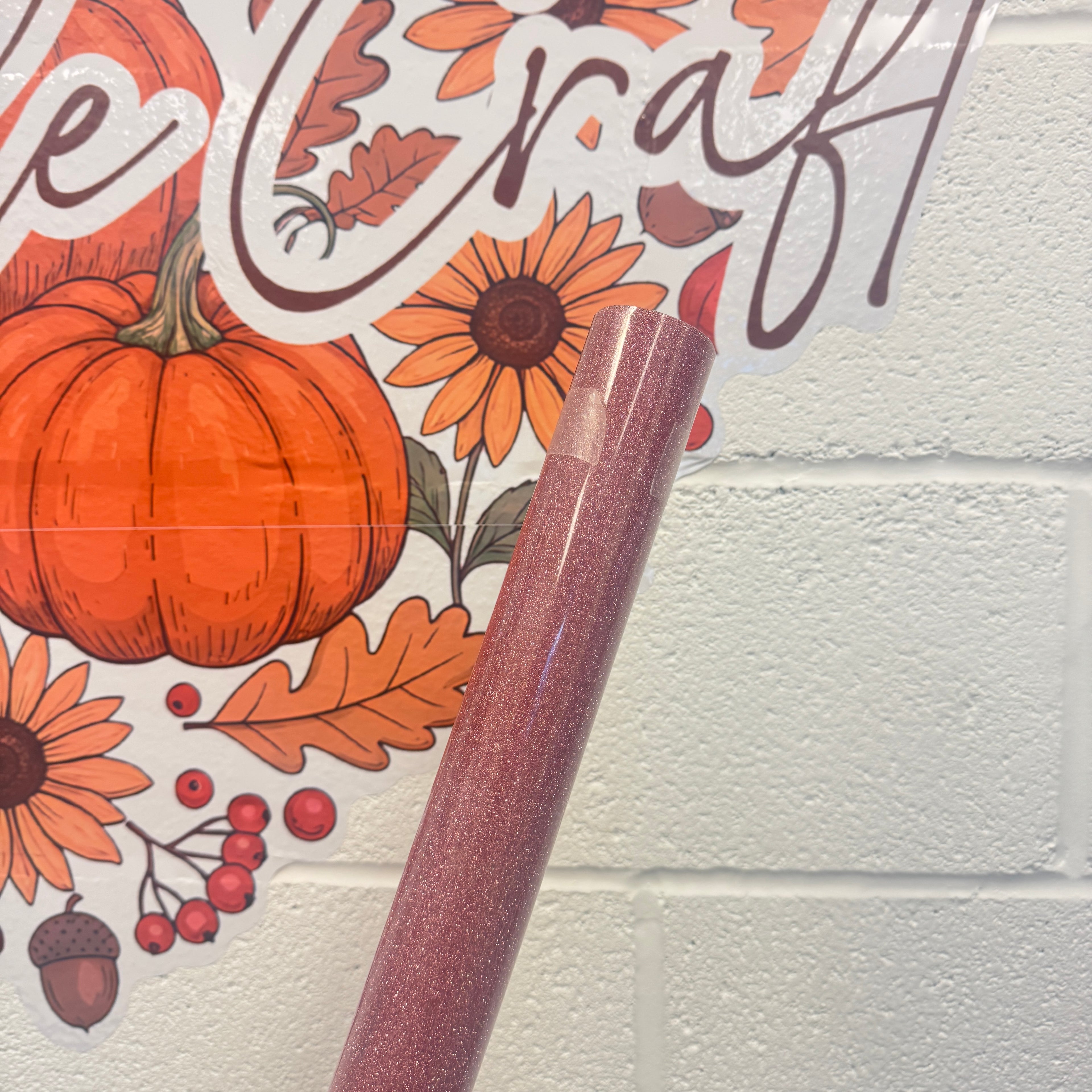 SALE HTV - ROSE PINK GLITTER LARGE ROLL