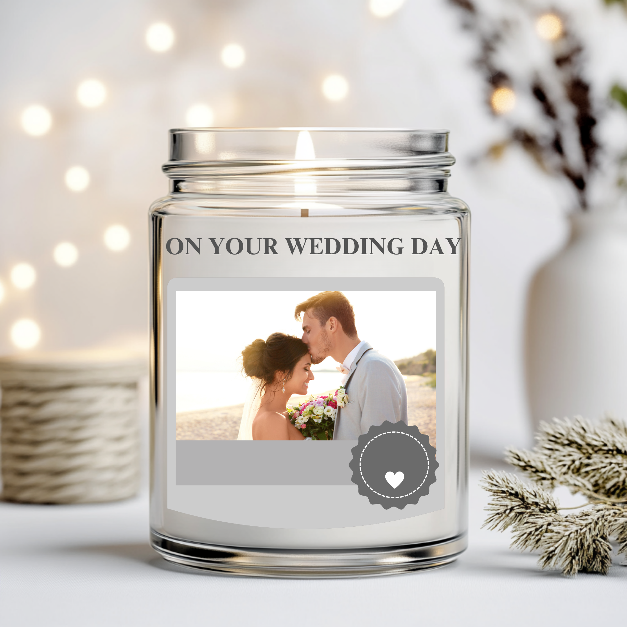 On Your Wedding Day Candle Label