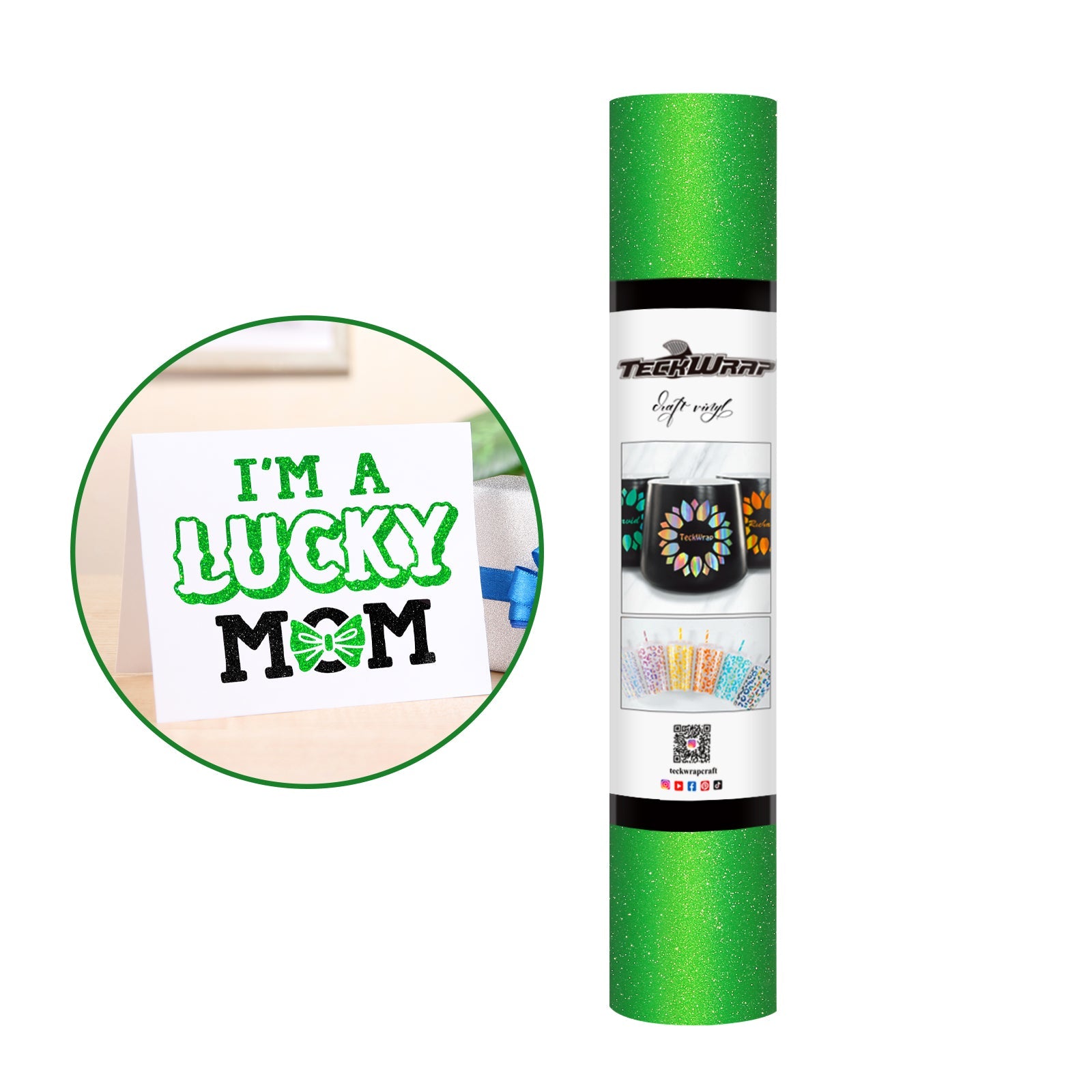Teckwrap Glitter - Kelly Green