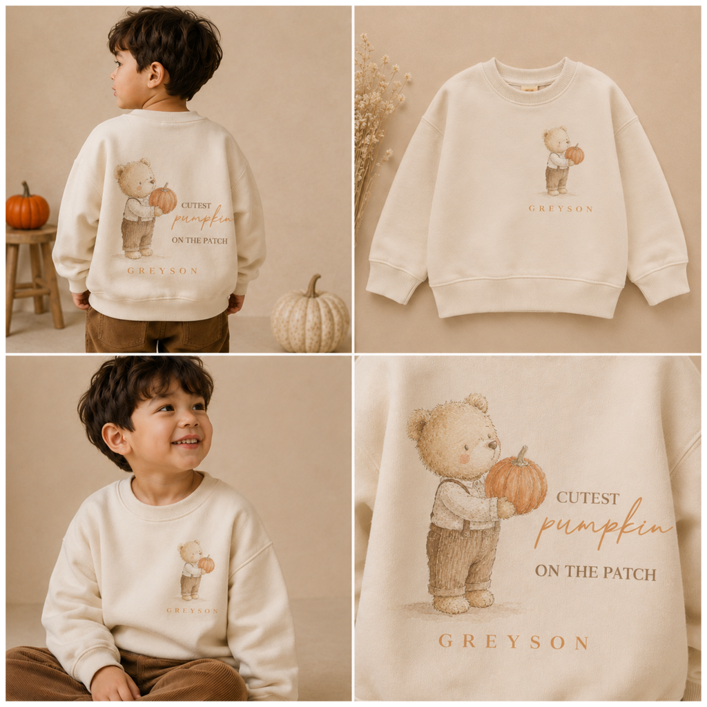 DTF - Cutest Pumpkin on the Patch (Beige Bear)
