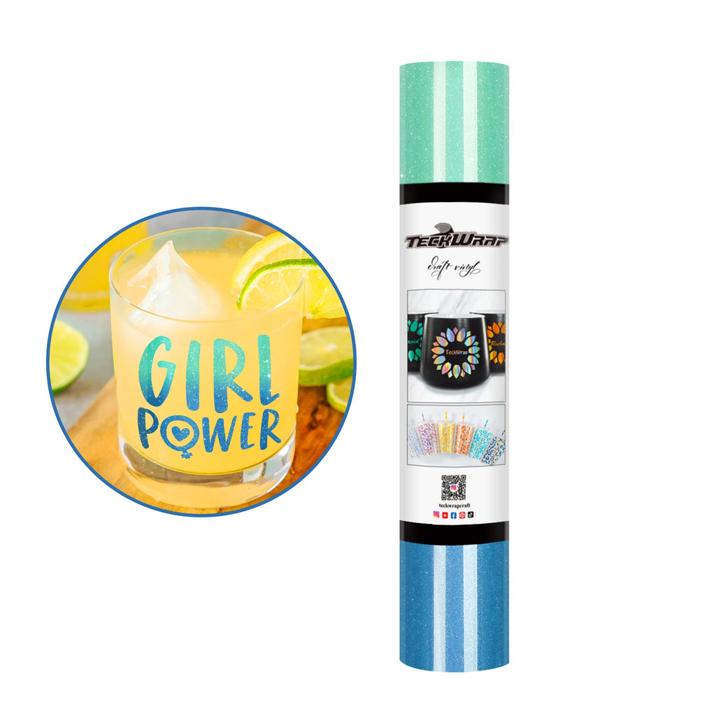 Teckwrap Shimmer Cold Colour Change Craft Vinyl - Mint to Teal