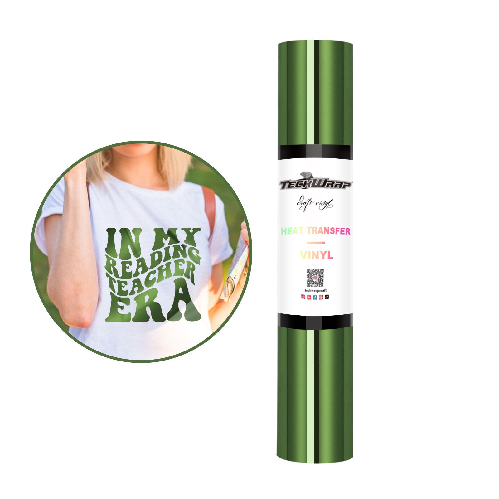 Teckwrap HTV Metallic Chrome - Olive