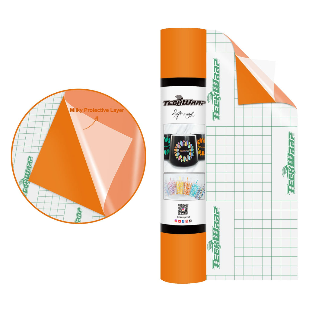 Teckwrap Matte Pumpkin Craft Vinyl