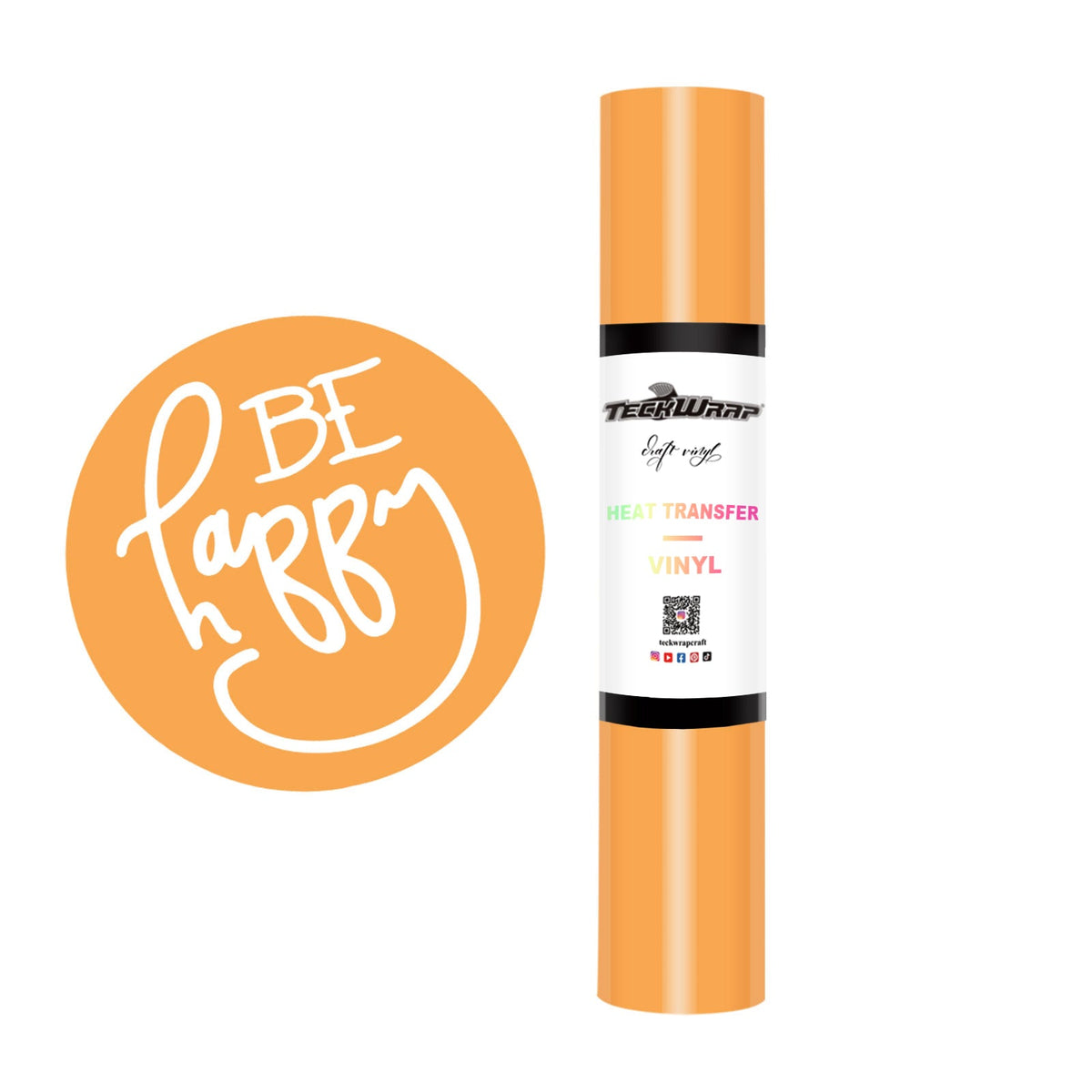 Teckwrap HTV - PU Pastel Orange – Sparkle Craft Vinyl Limited
