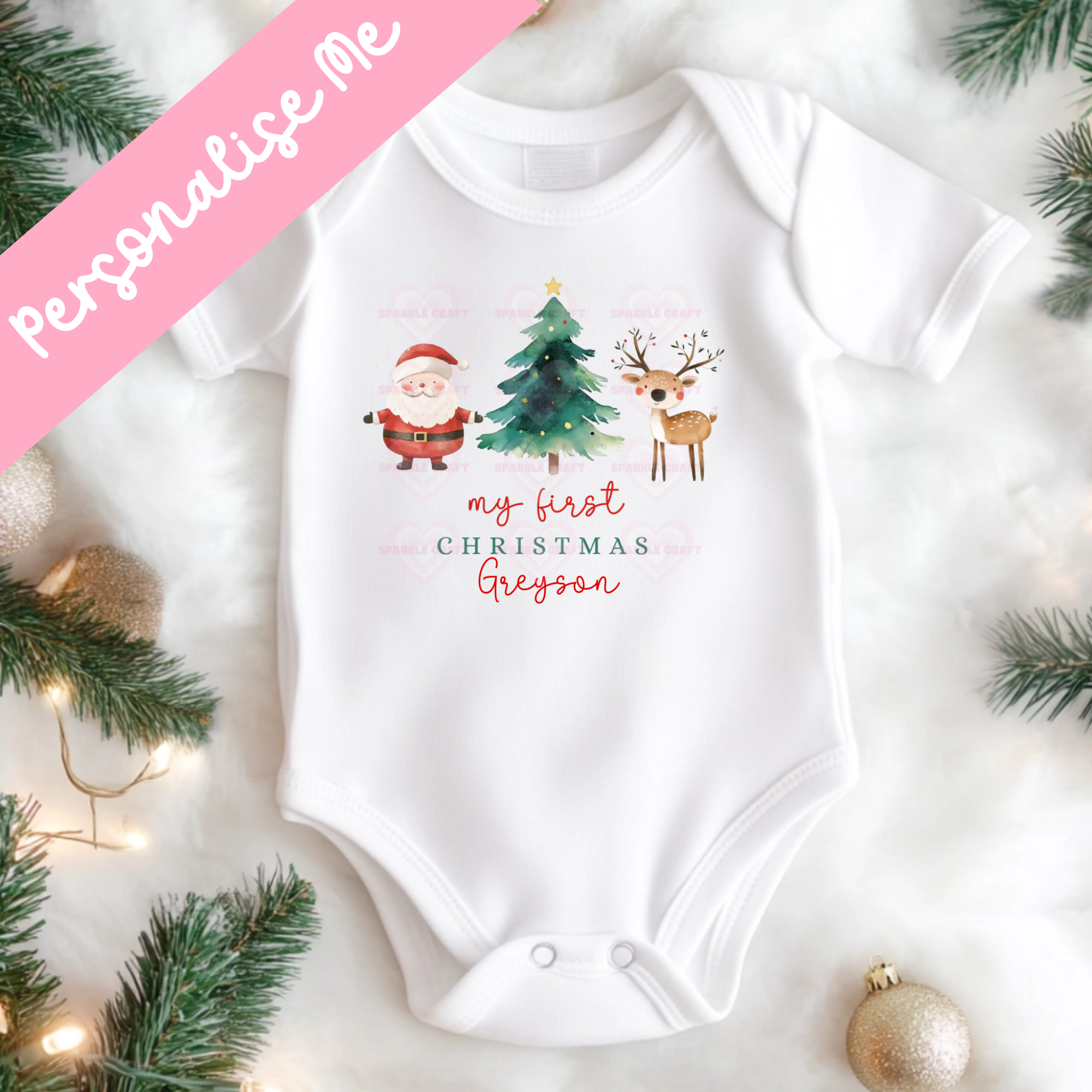 DTF - My First Christmas Santa, Tree & Reindeer