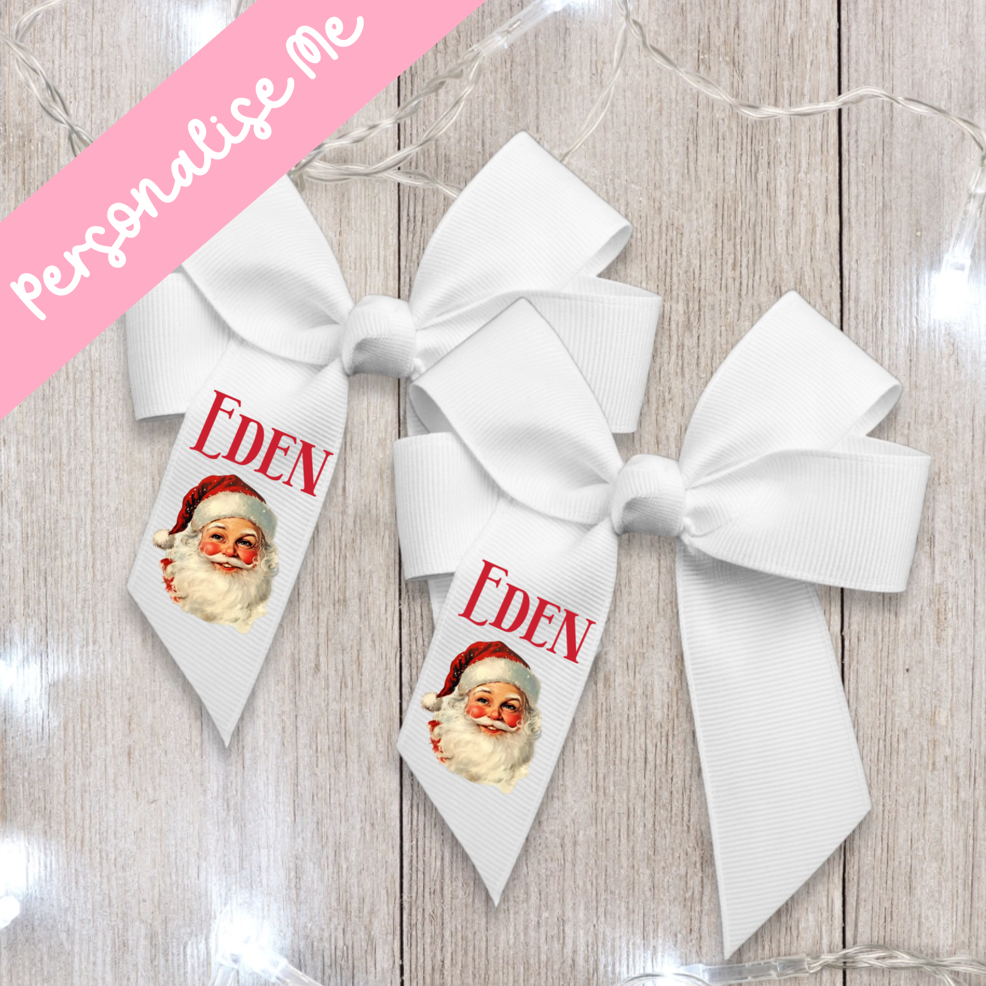 DTF -  Santa Hair Bow Decal