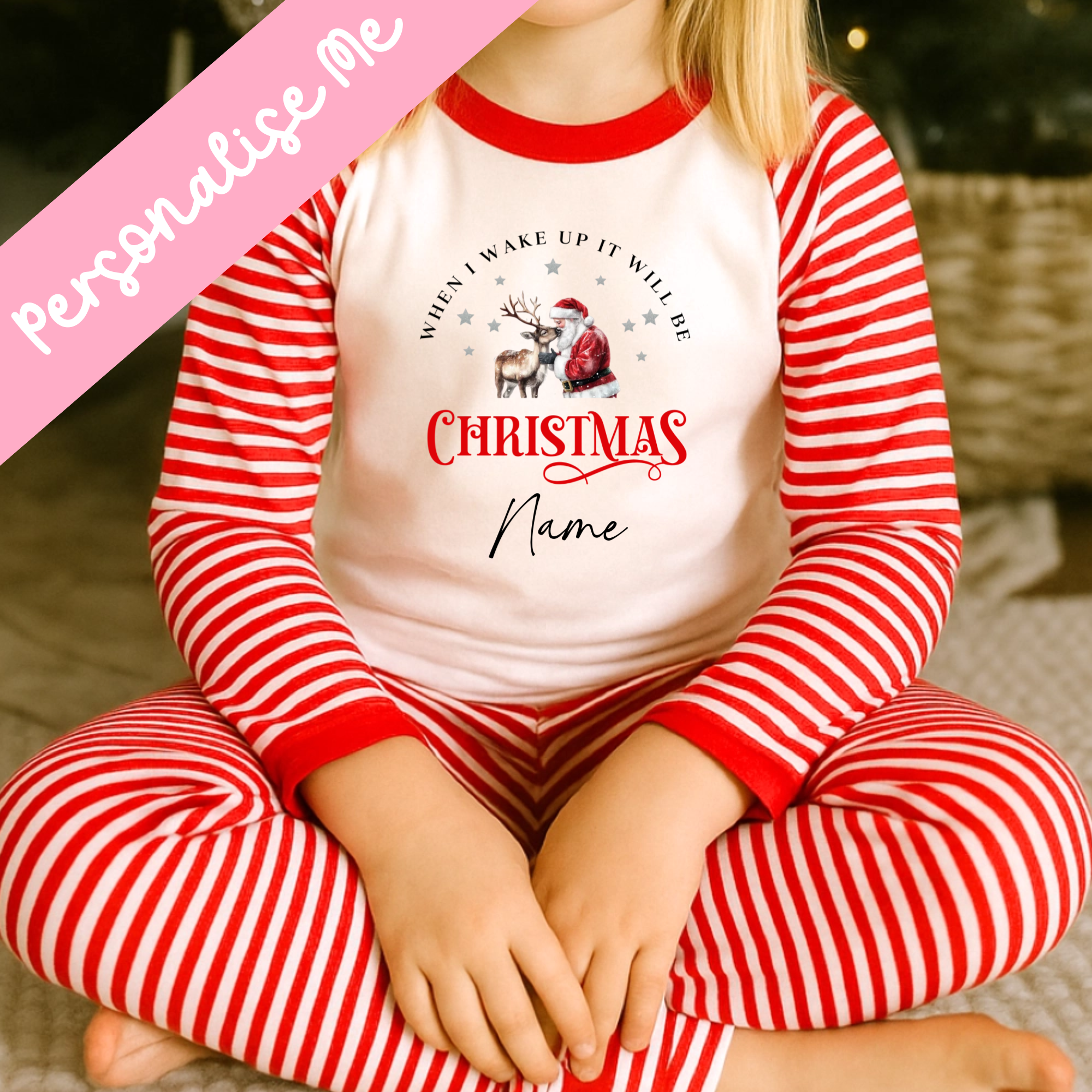 DTF - When i wake it will be Christmas Santa & Reindeer
