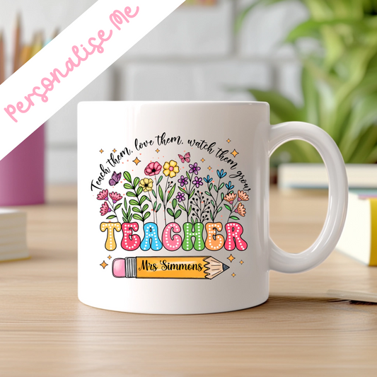 UVDTF -  Personalised Teacher Watch Them Grow Decal
