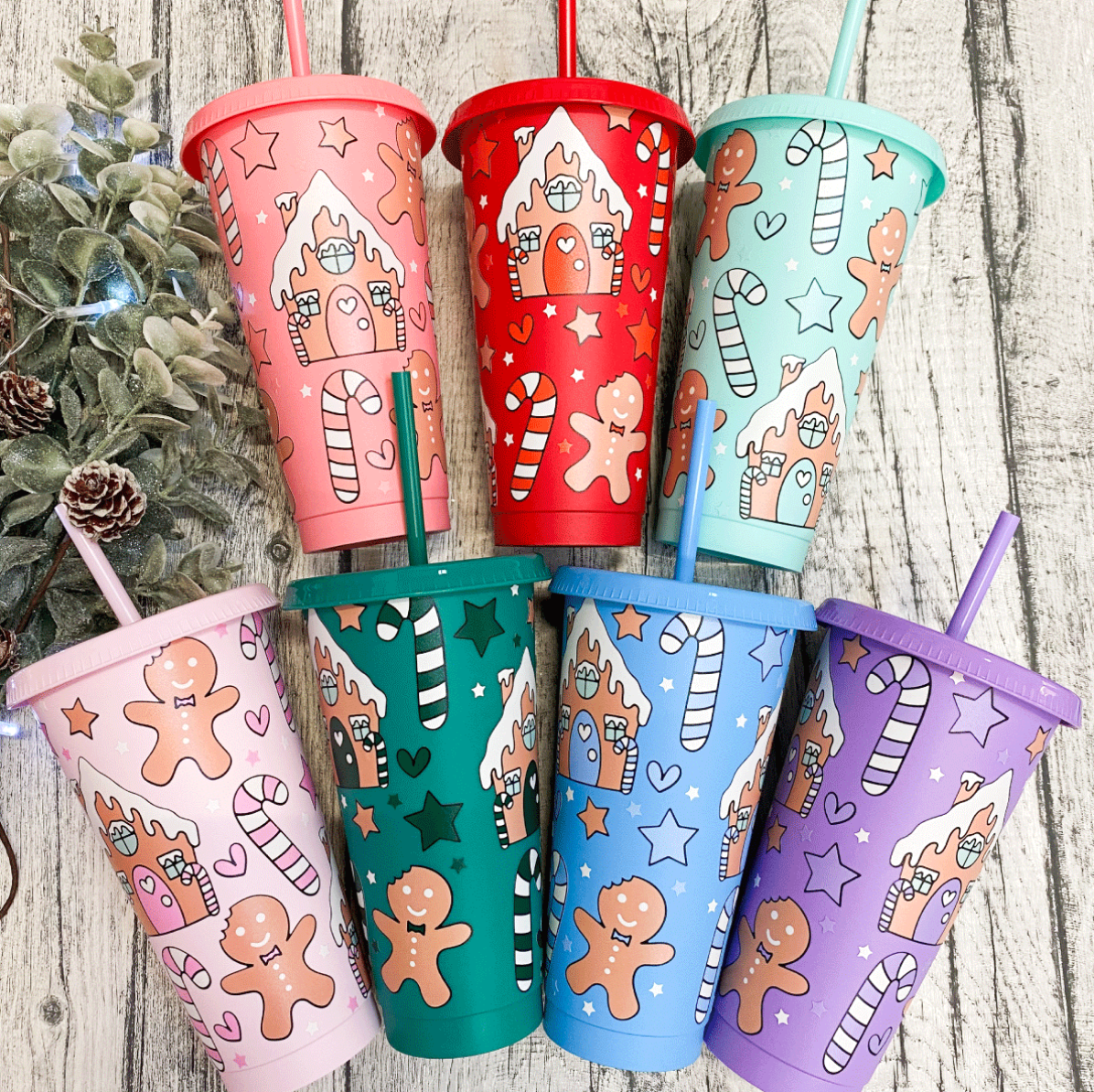 UV PRINTED - Gingerbread House Coldcup Wrap
