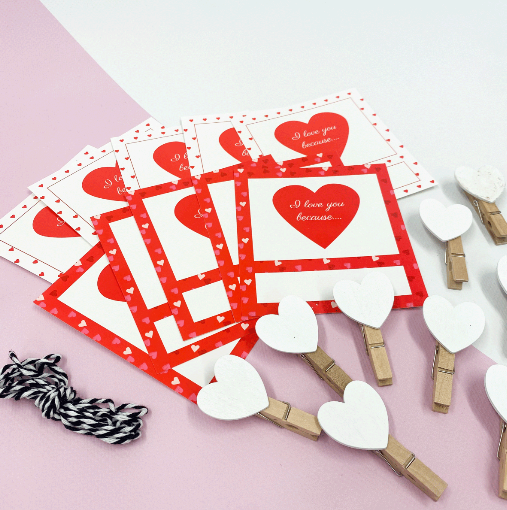 Valentines Peg bunting