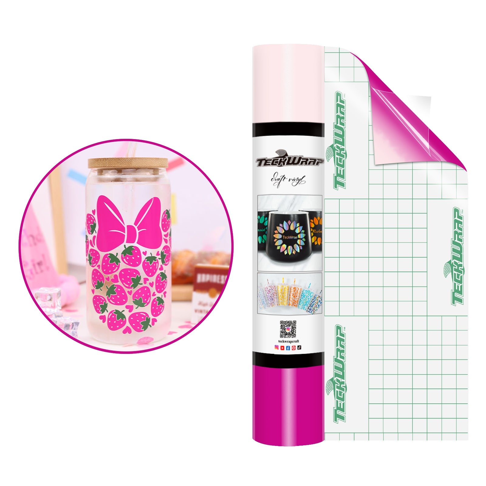 Teckwrap Rose Pink Colour Changing Vinyl