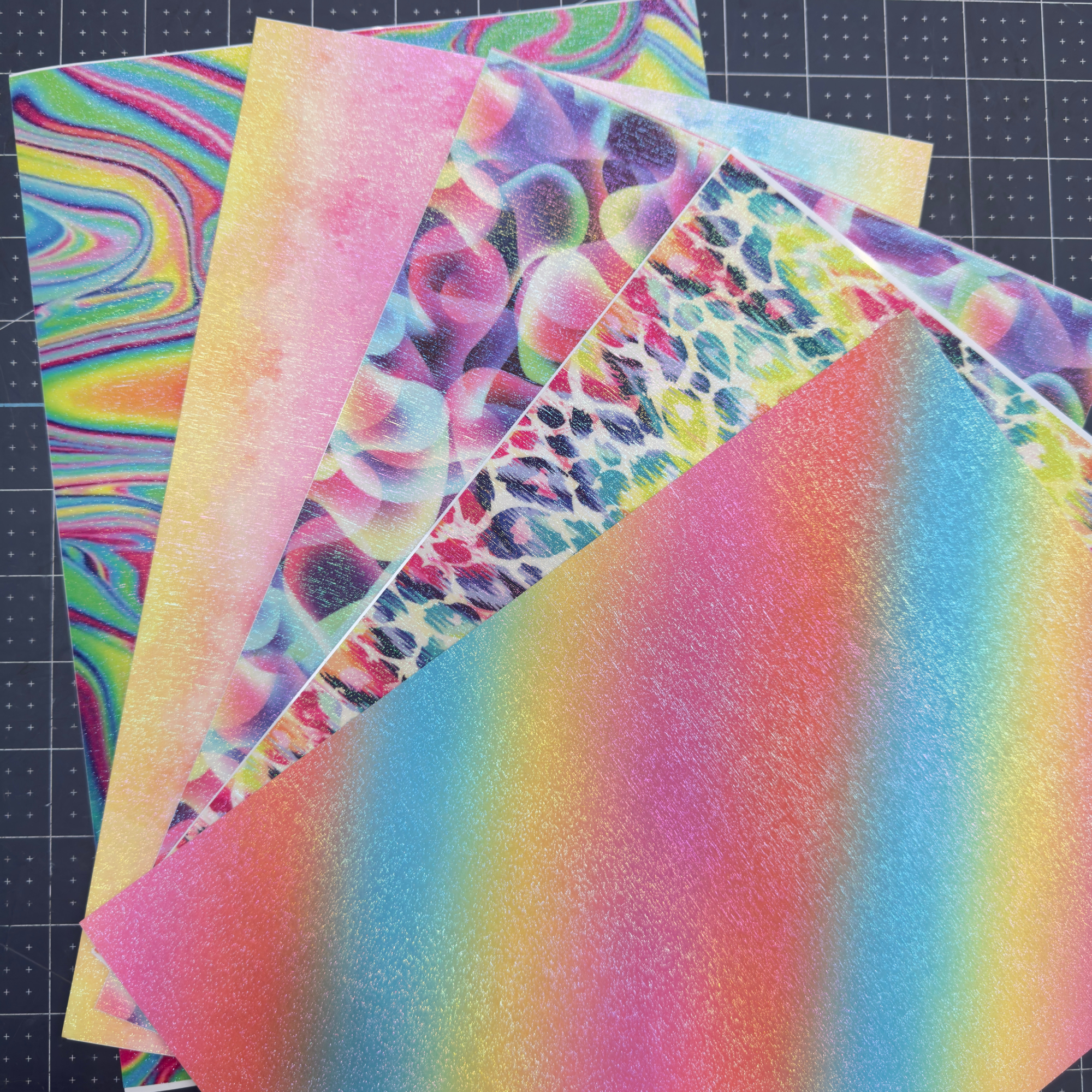 Teckwrap Sheet bundle - Glitter Brush ( 5 sheets)