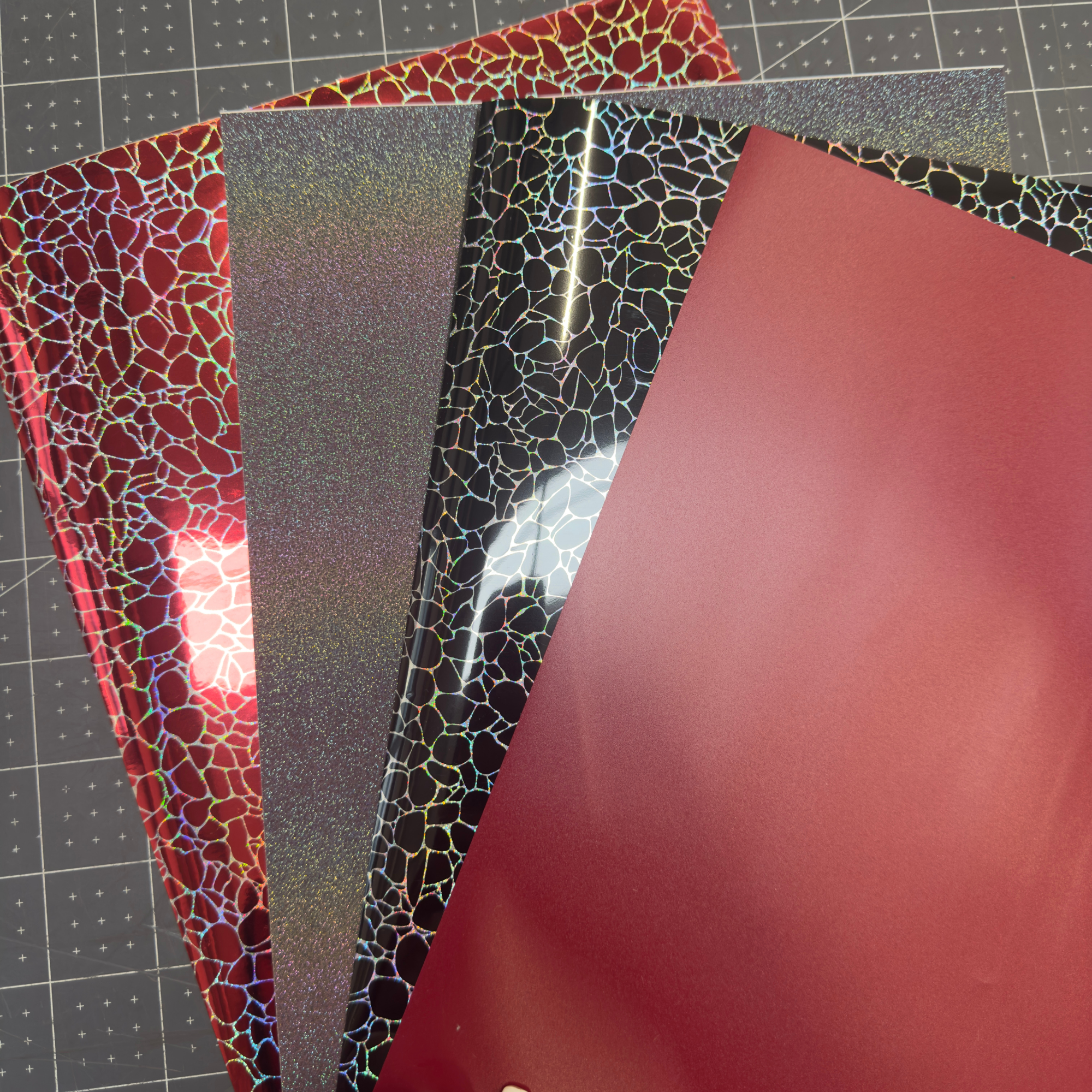 Teckwrap Sheet bundle - Red Halloween (4 Sheets)