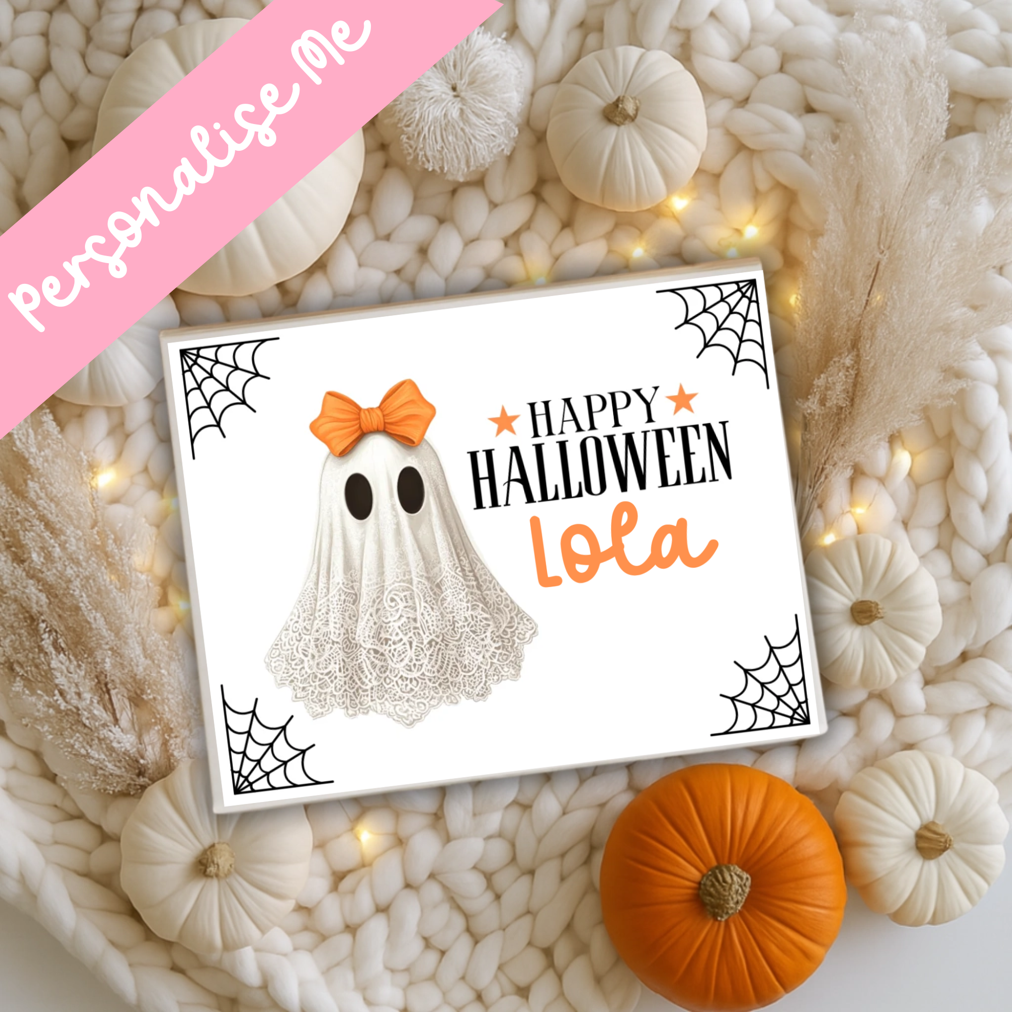 Orange Lace ghost - Magnetic Box Decal