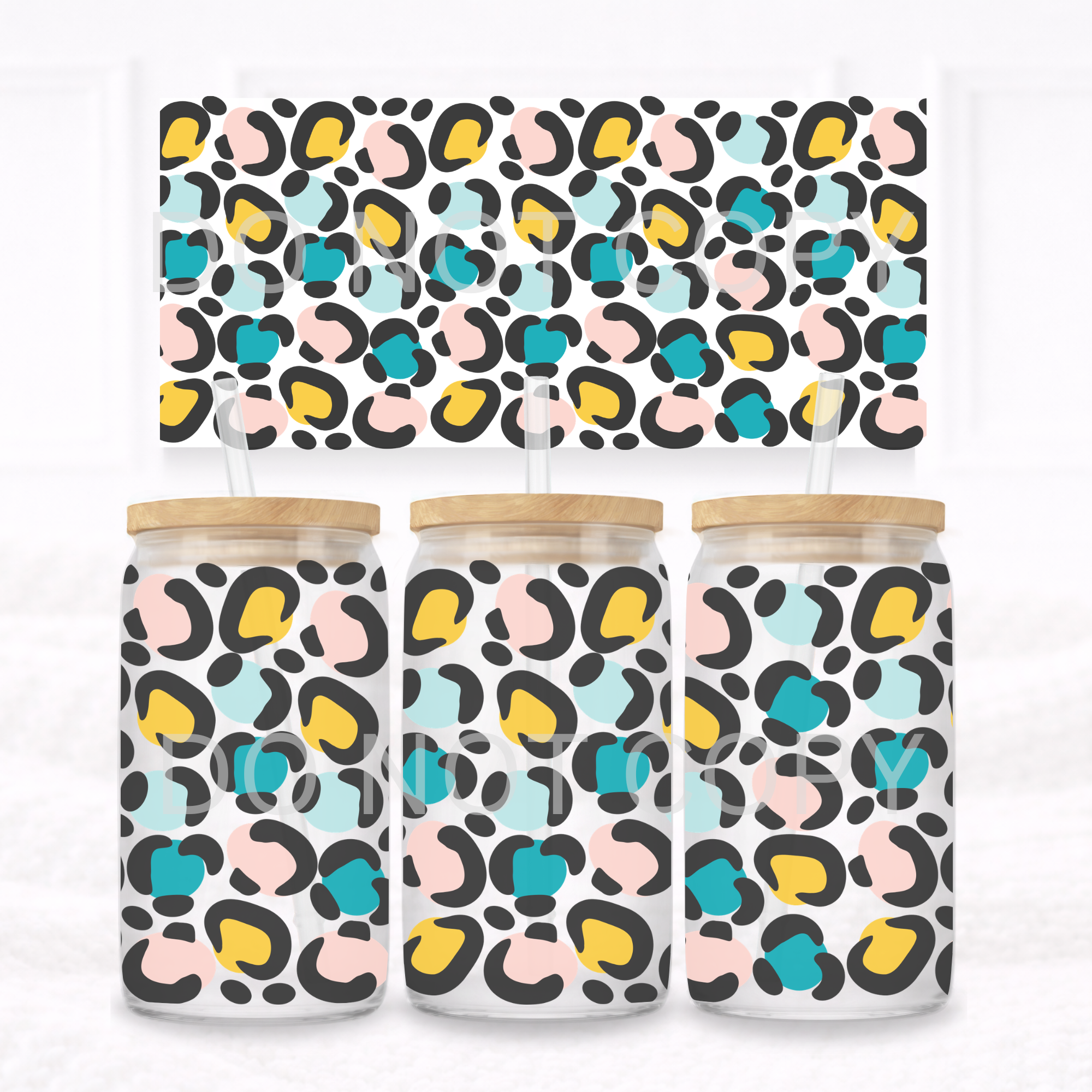 UVDTF - Can glass wrap Leopard Print