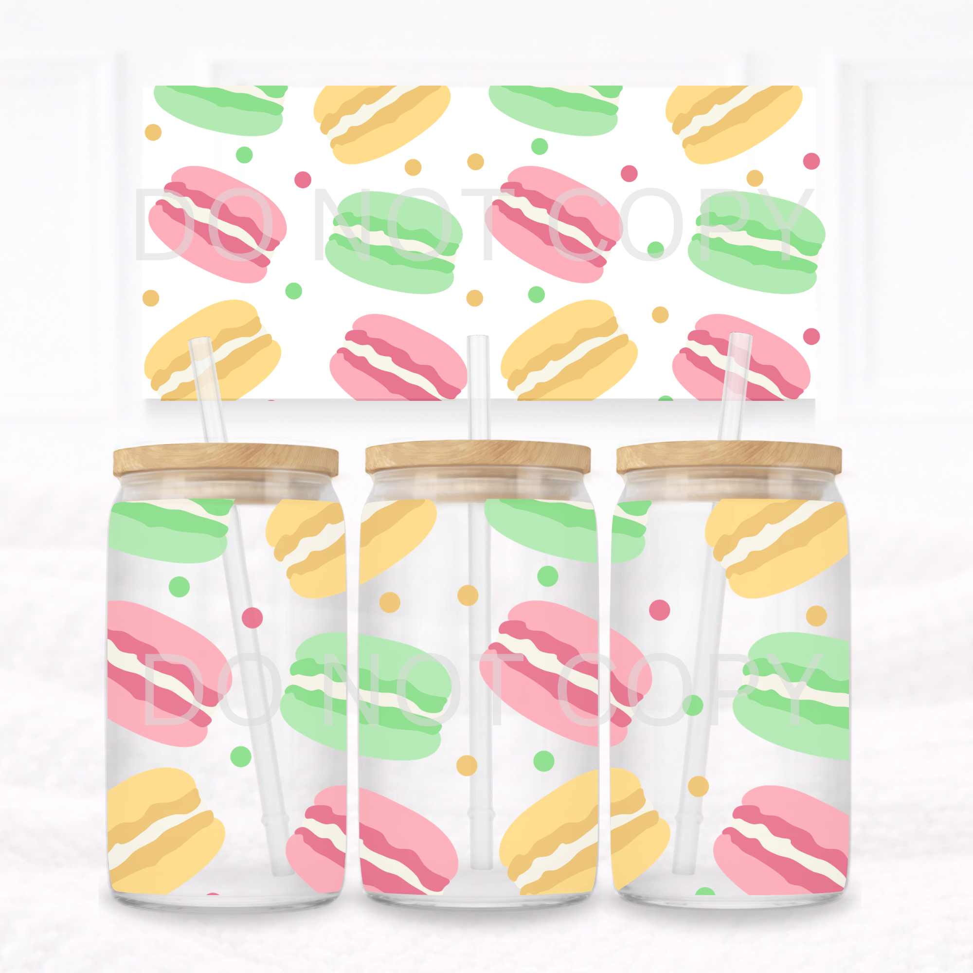 UVDTF - Can glass wrap Macaroons
