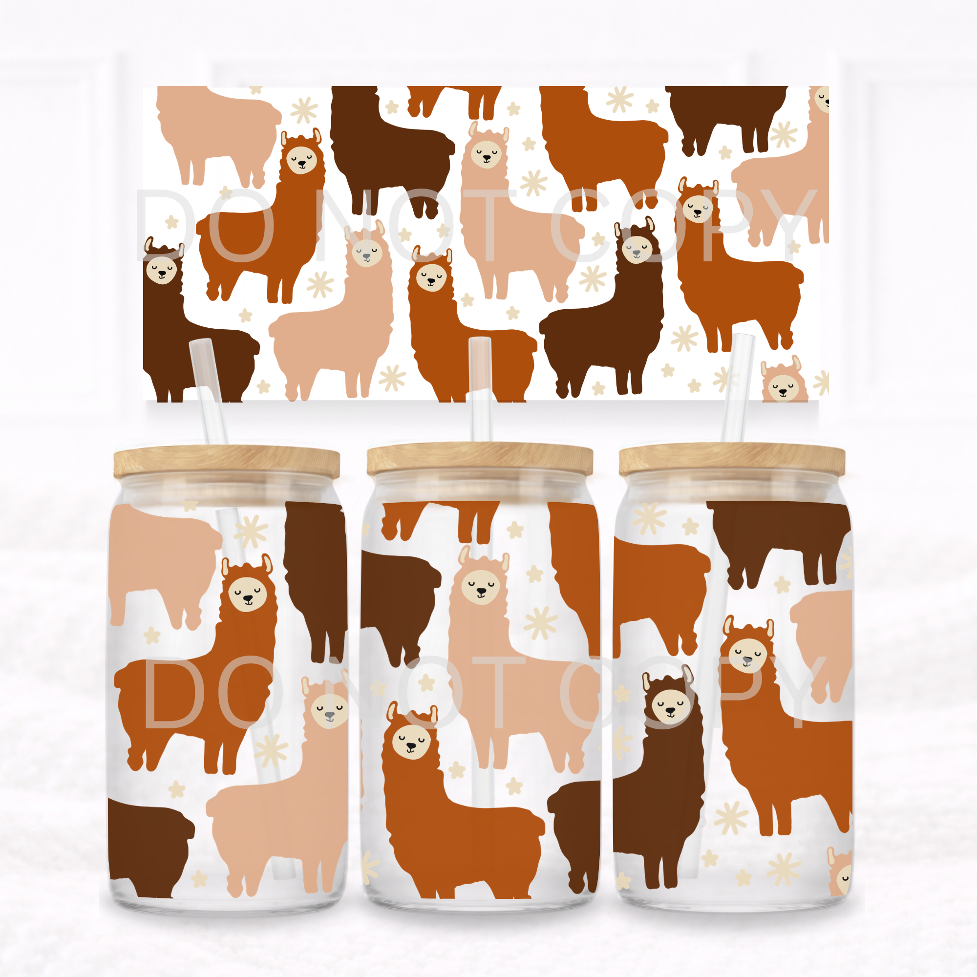 UVDTF - Can glass wrap Llamas