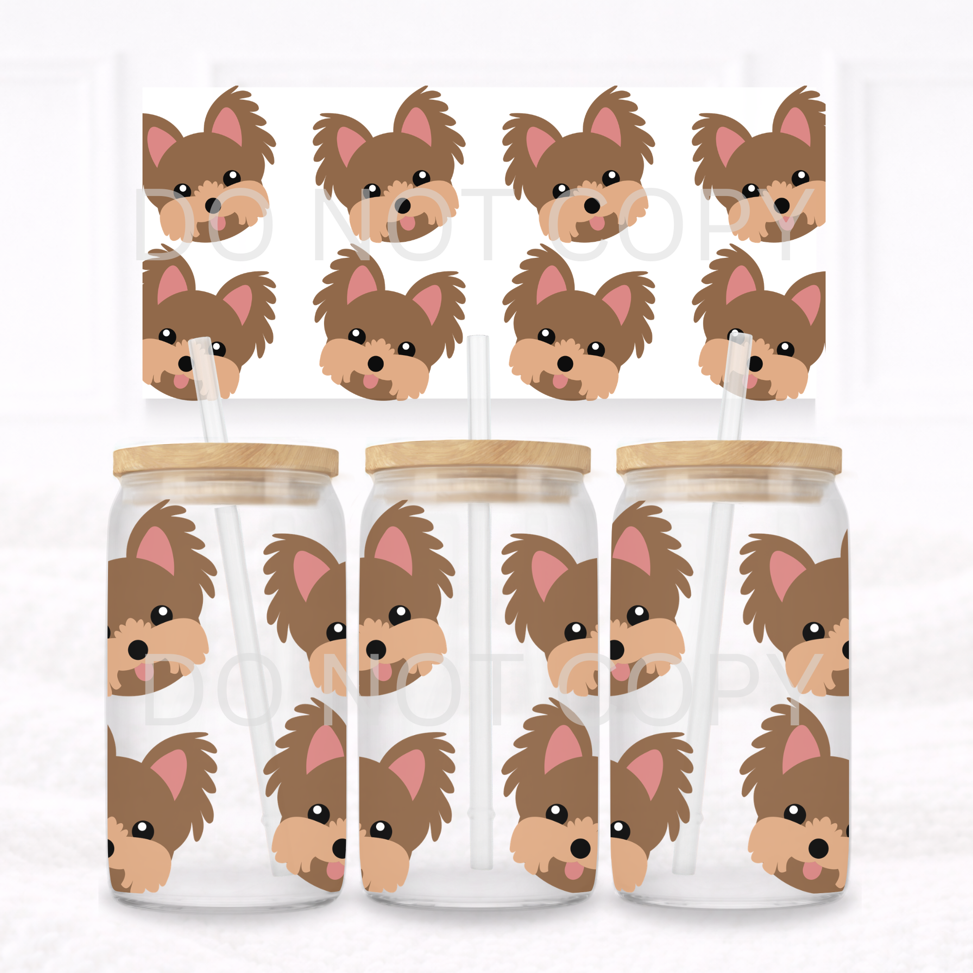 UVDTF - Can glass wrap Yorkies