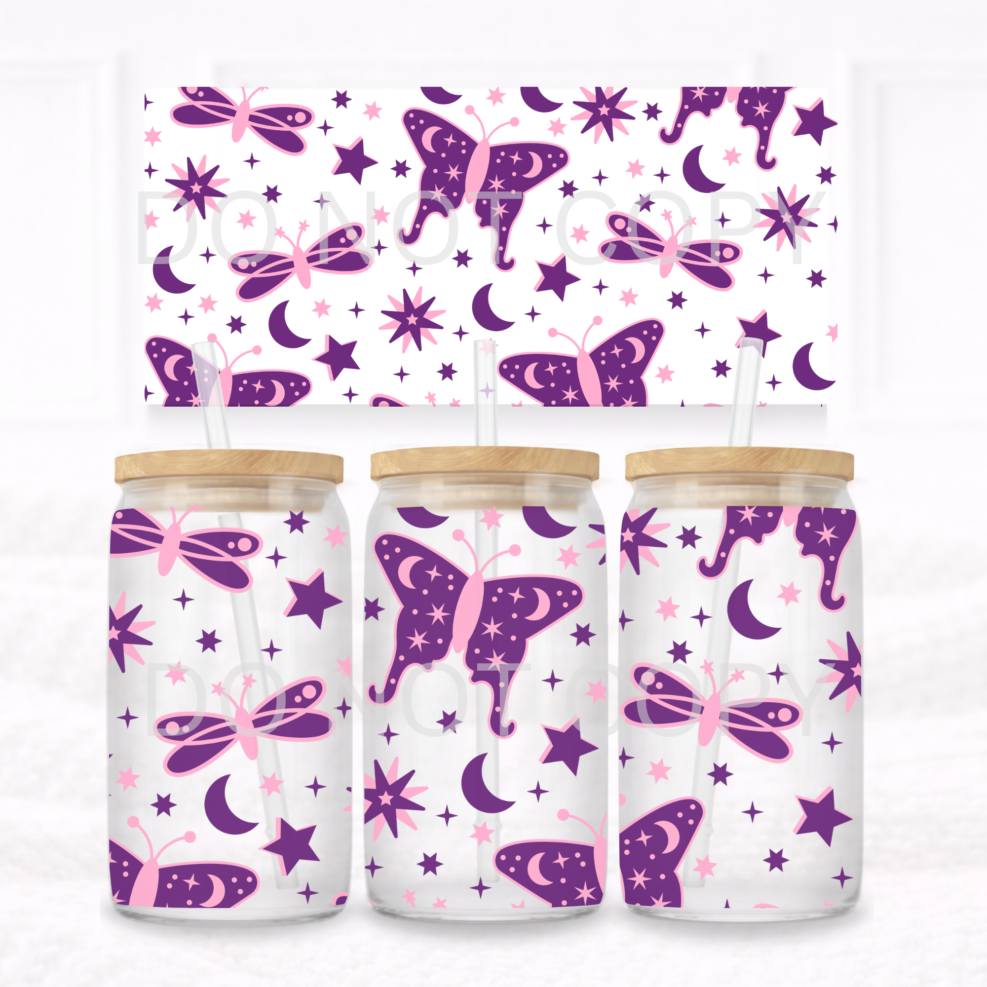 UVDTF - Can glass wrap Celestial Butterfly