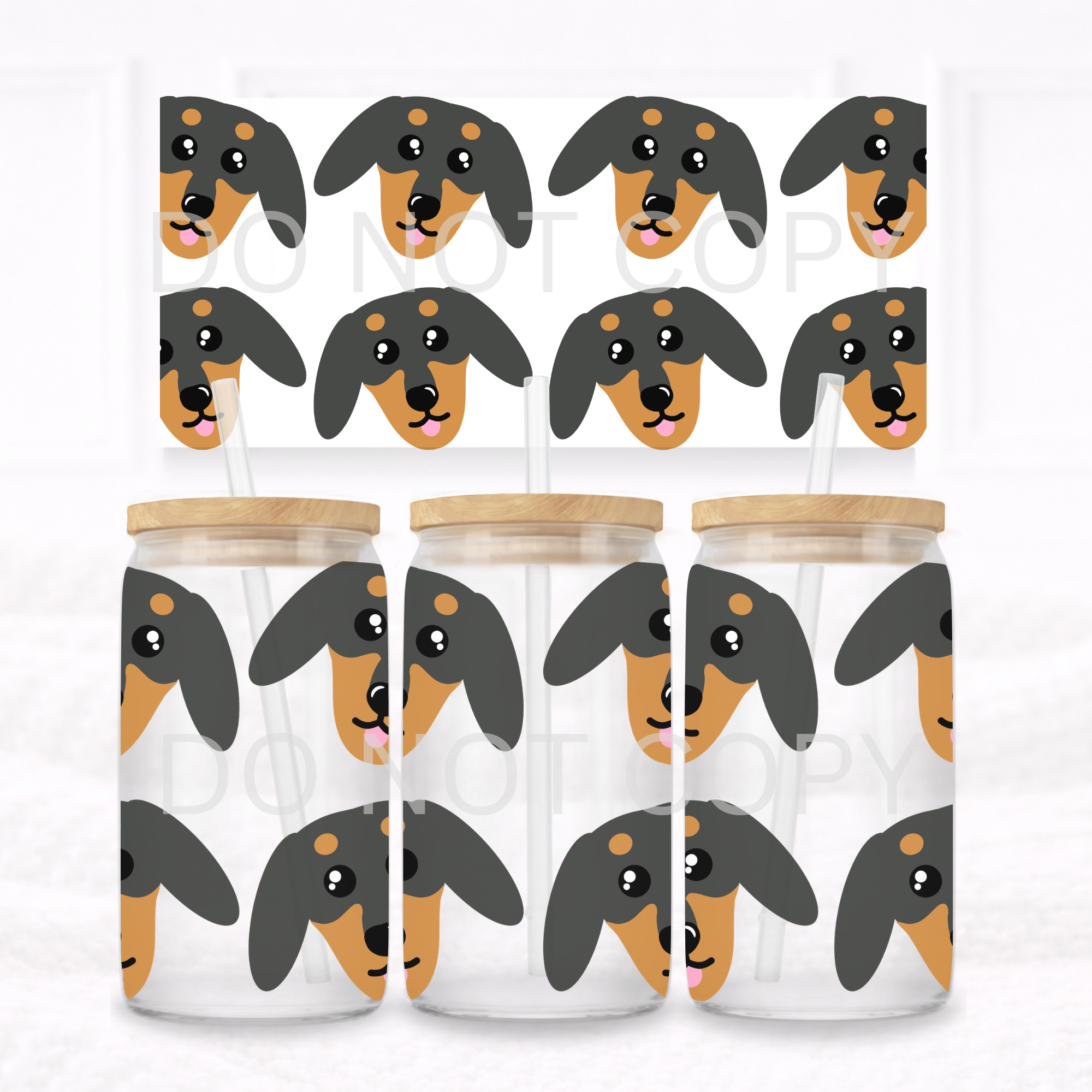 UVDTF - Can glass wrap Sausage Dog