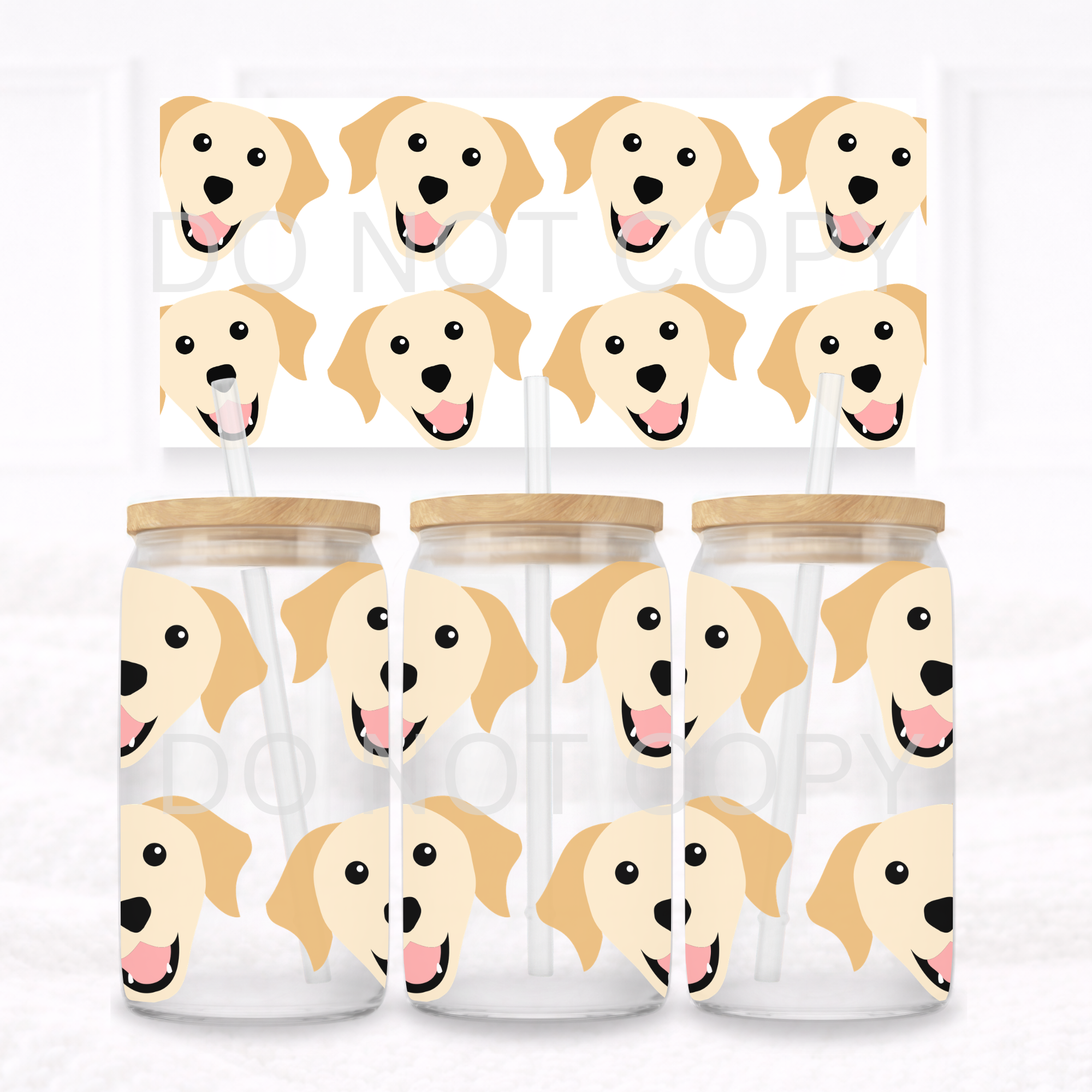 UVDTF - Can glass wrap Labrador