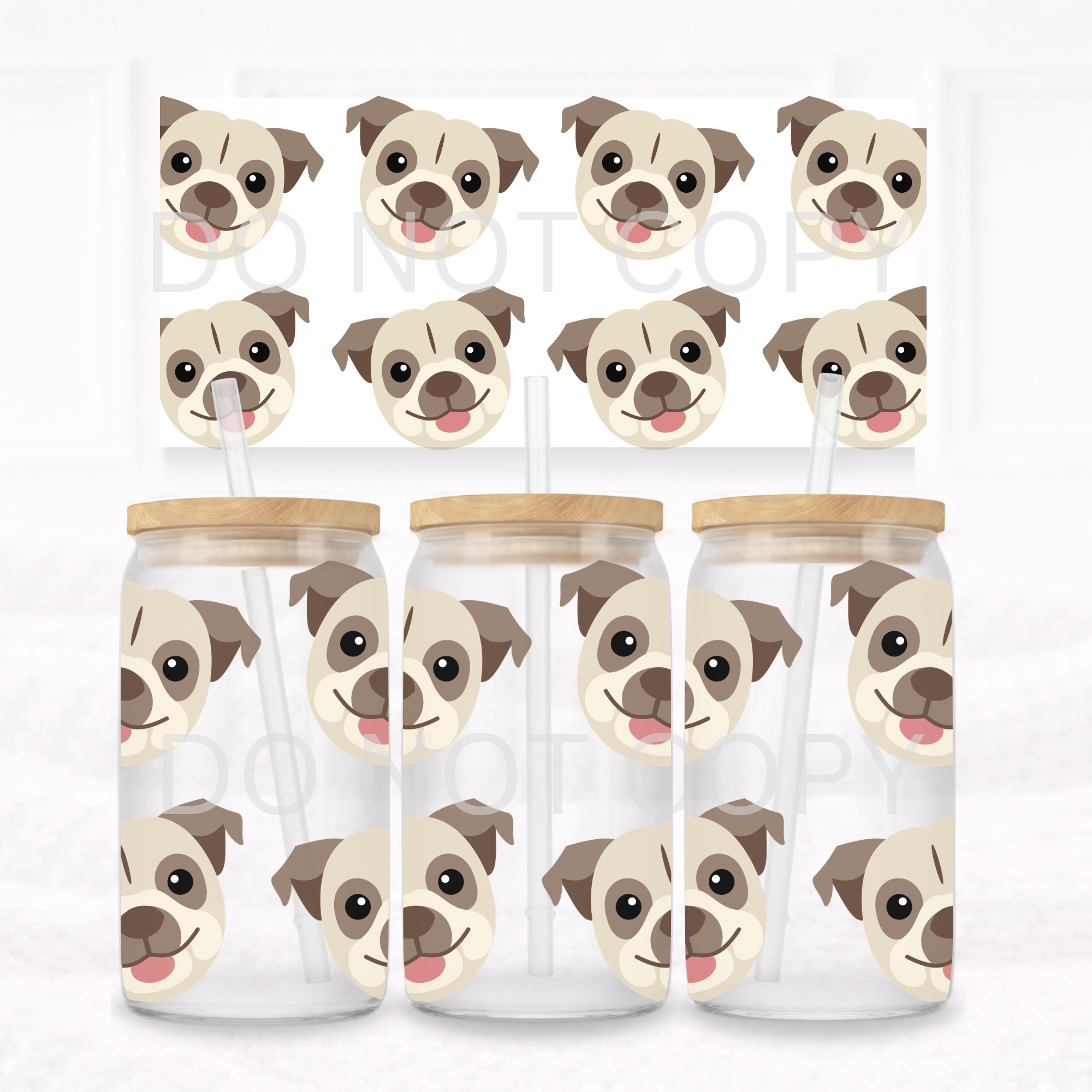 UVDTF - Can glass wrap Bulldog