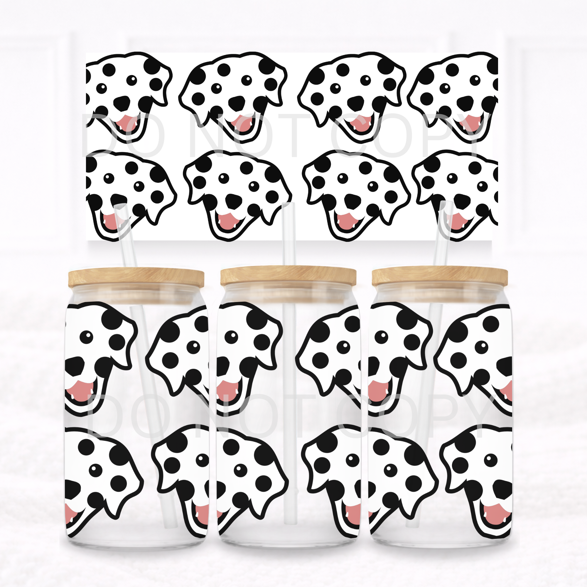 UVDTF - Can glass wrap Dalmatian