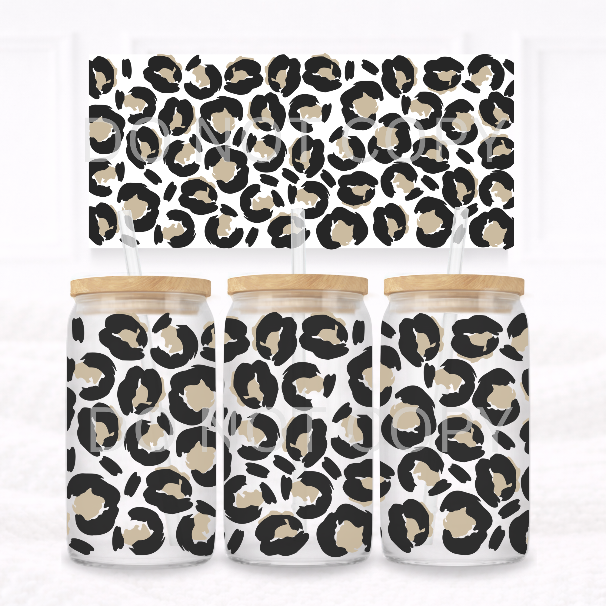 UVDTF - Can glass wrap Leopard Print