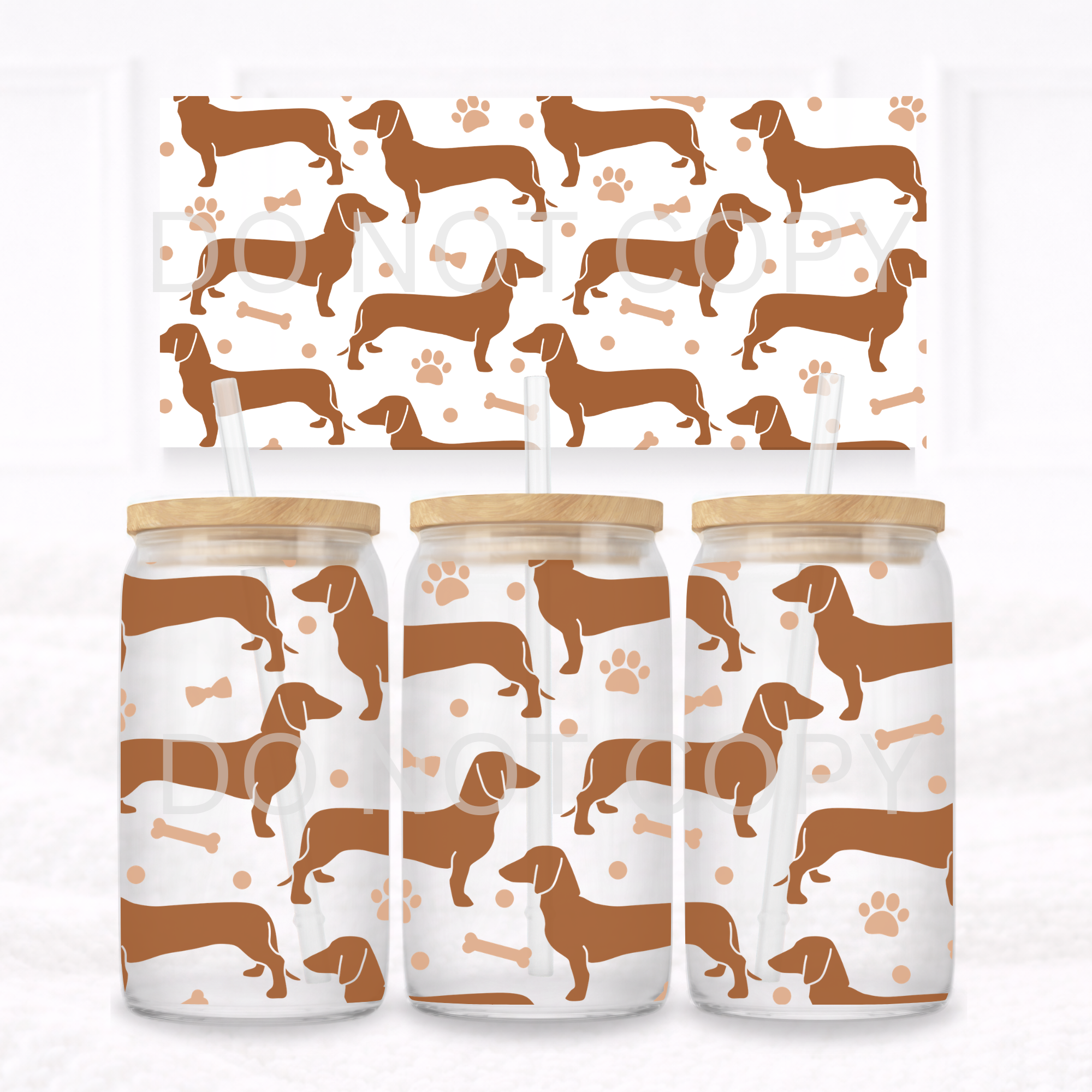 UVDTF - Can glass wrap Sausage Dogs