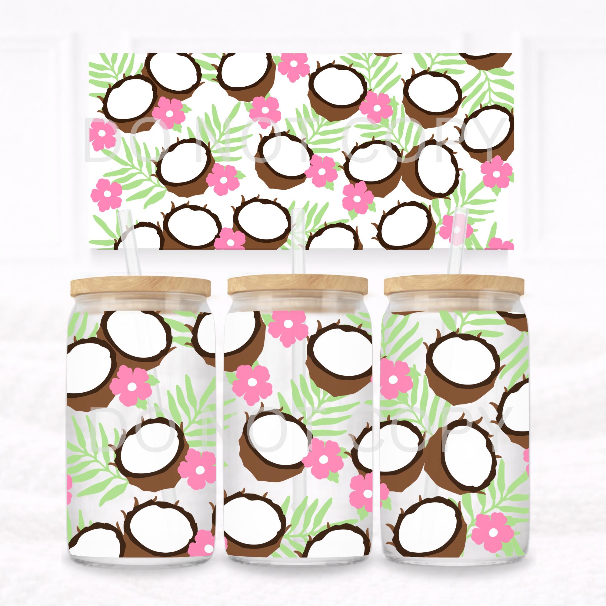 UVDTF - Can glass wrap Coconuts