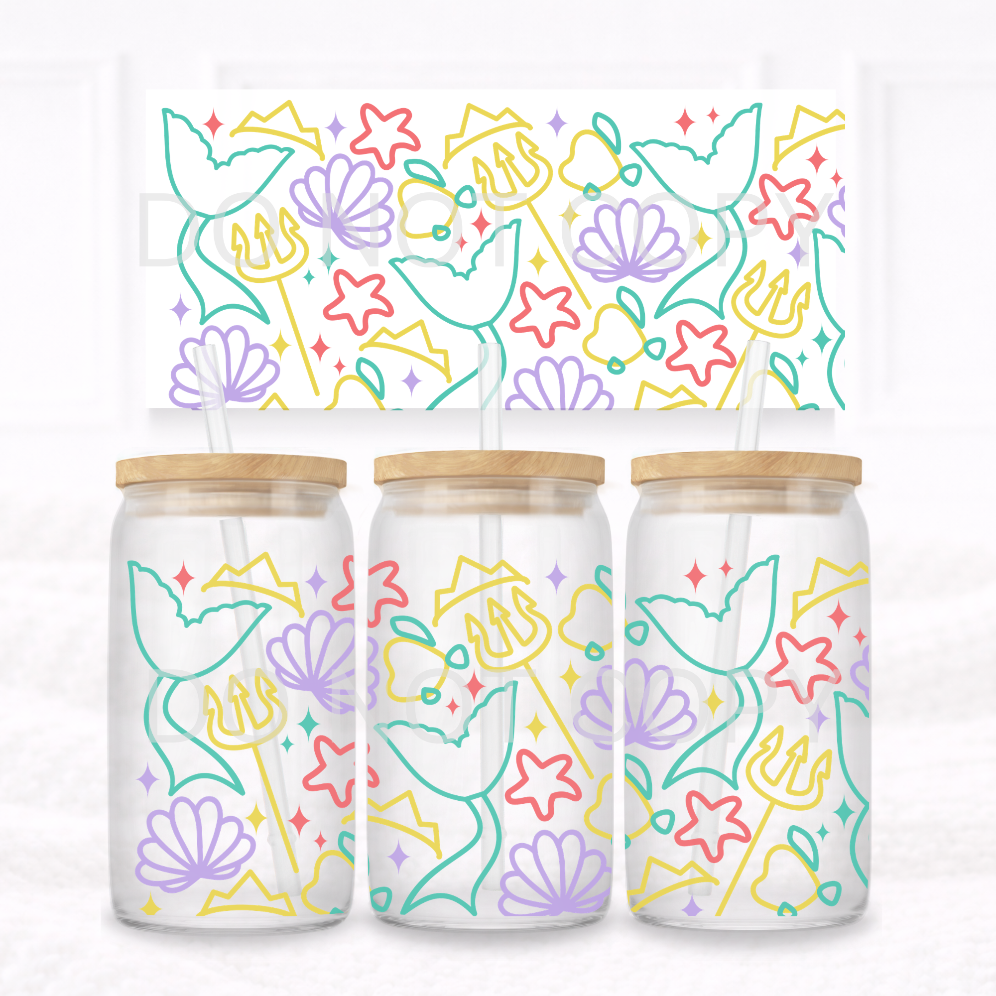 UVDTF - Can glass wrap Mermaid