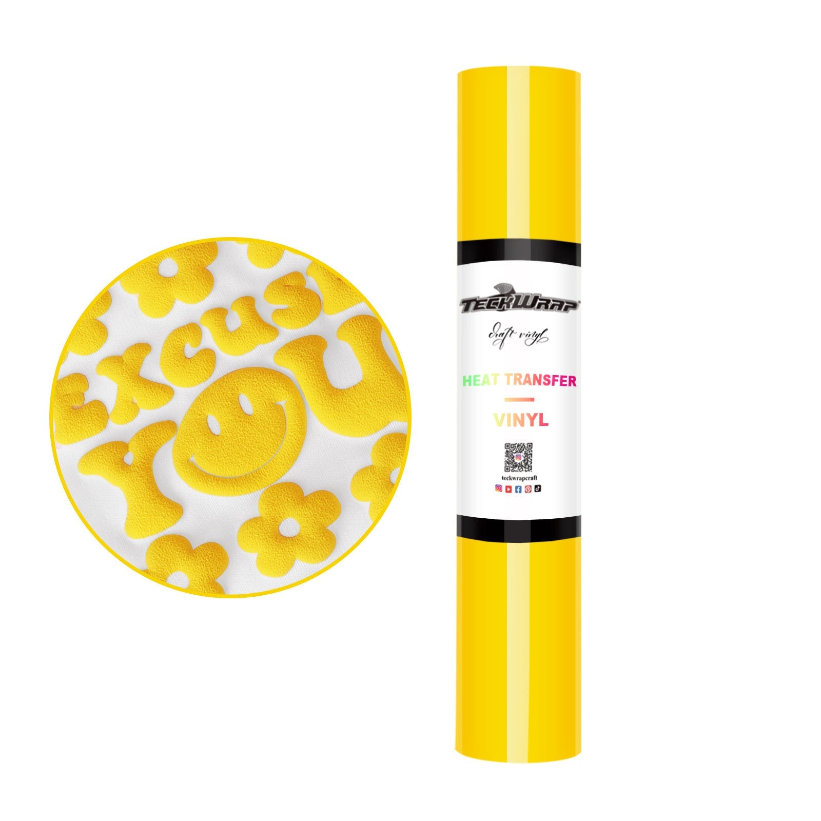 Teckwrap HTV Puff - Neon Yellow